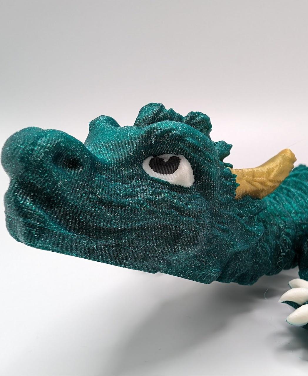 Chip, Wood Dragon - Articulated Dragon Snap-Flex Fidget (Medium Tightness Joints) 3d model