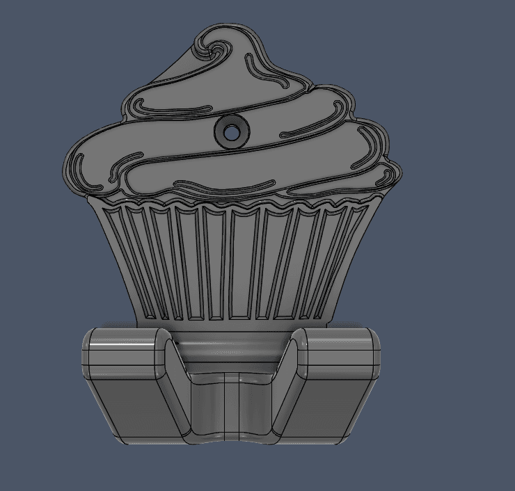 Cupcake Apron Hanger 3d model