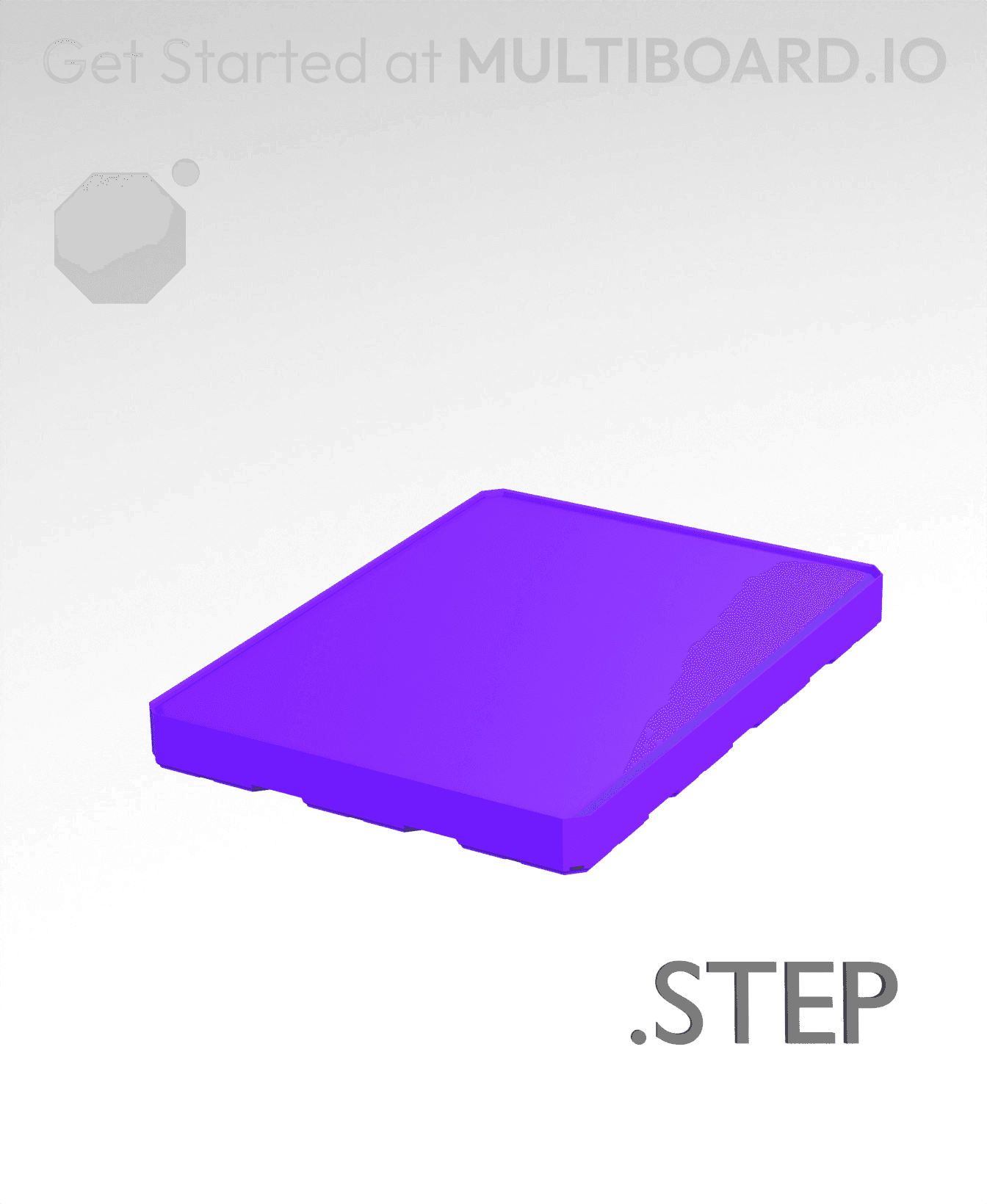 3x4x0·5 - Multibin Insert - STEP Remixing File 3d model