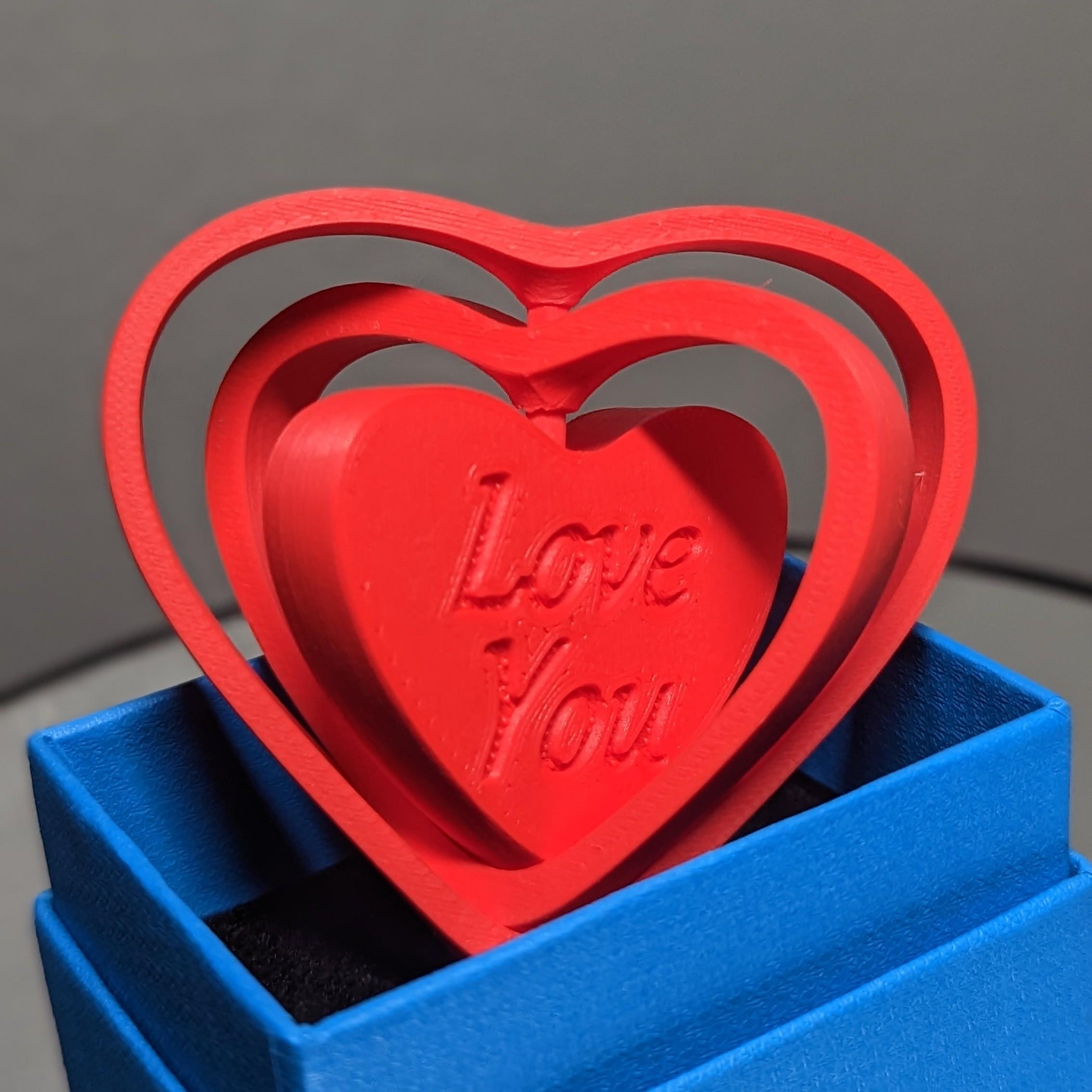 Spinning Heart Fidget 3d model