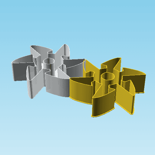 Shuriken 006F, nestable box (v2) 3d model