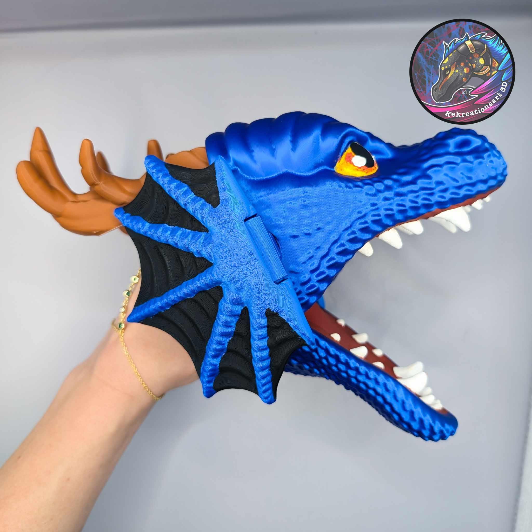 Customizable Dragon Hand Puppet 3d model