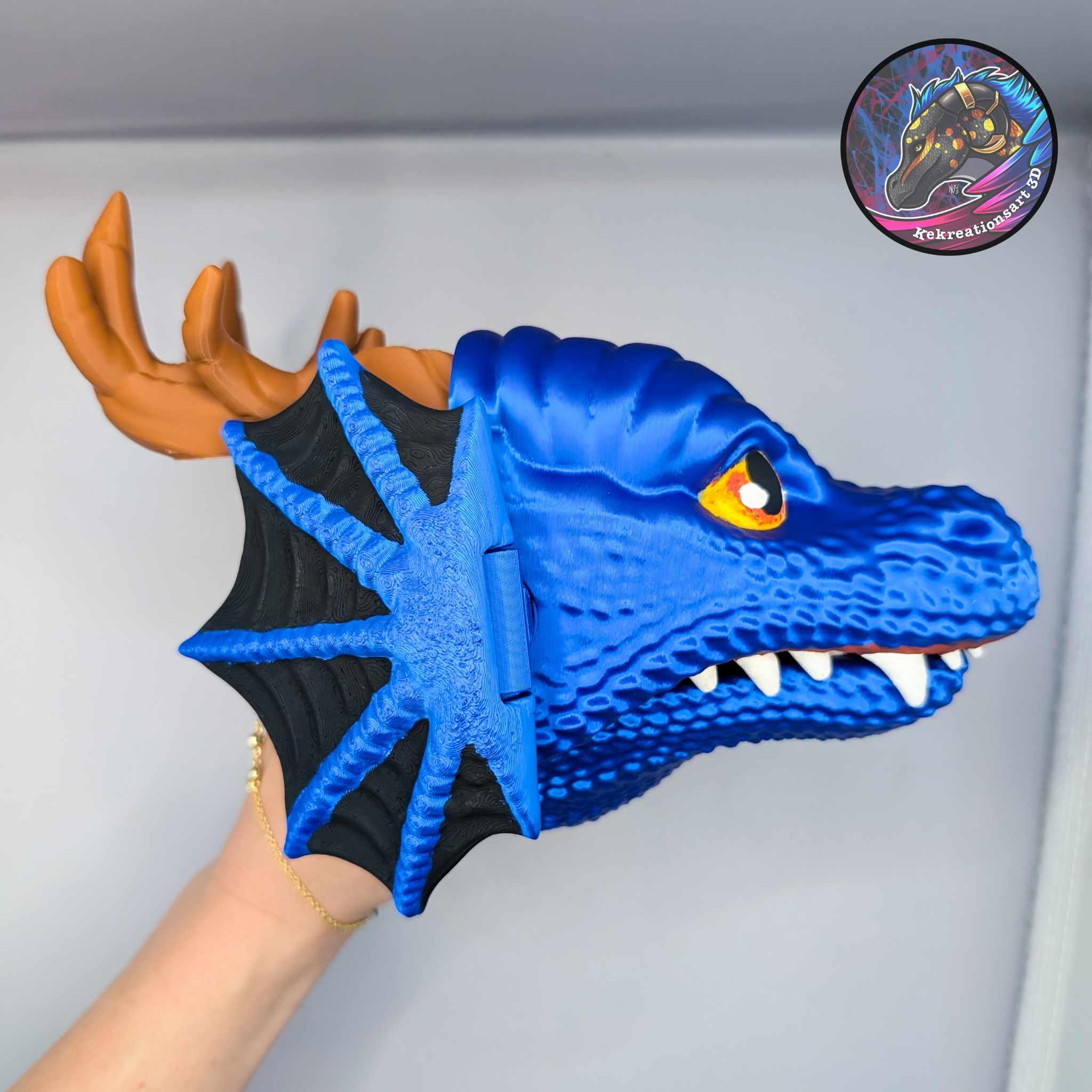 Customizable Dragon Hand Puppet 3d model