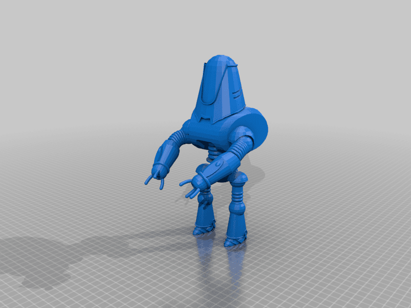 Fallout type robot (posable) 3d model