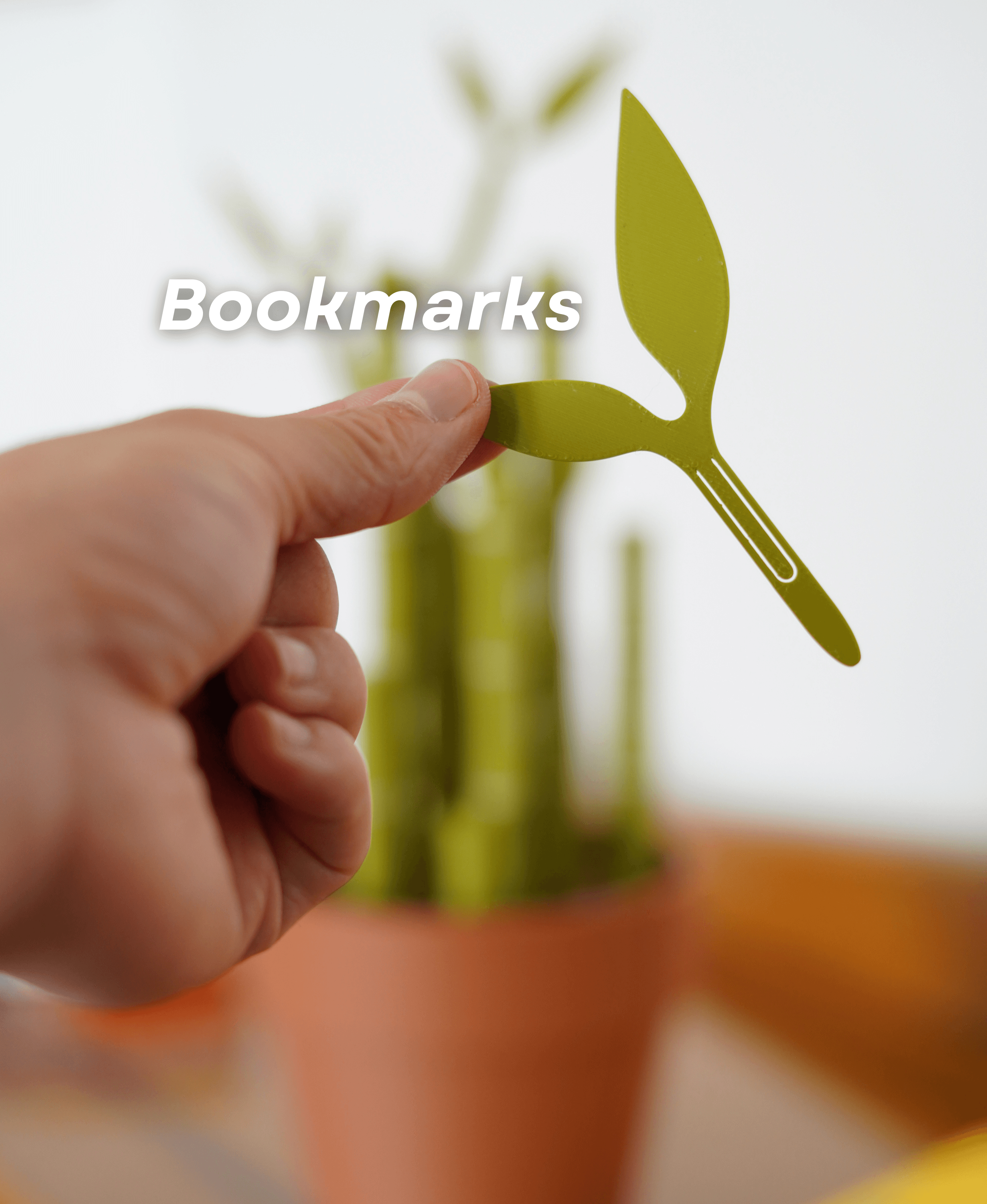 Bambookends - Bamboo Functional Plant with Pens, Highlighters, Post it note dispenser, and Bookmarks 3d model