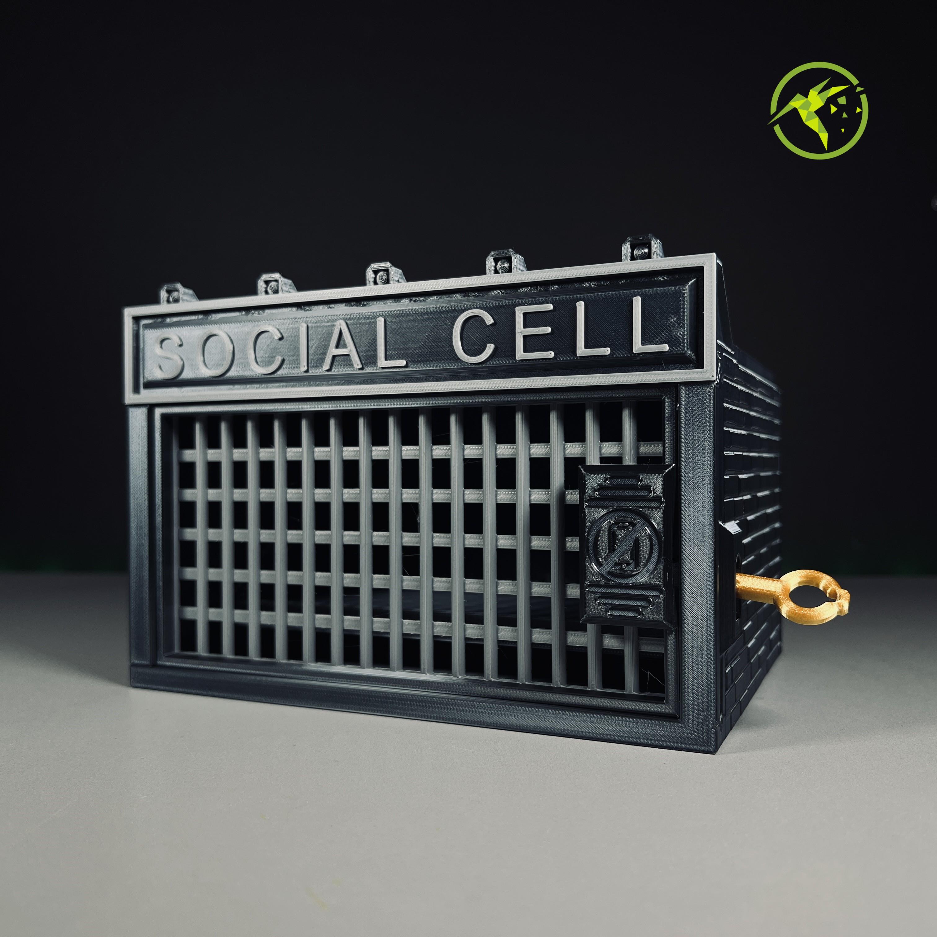 The Social Cell - Smartphone Jail Cell, Phone Storage 3d model