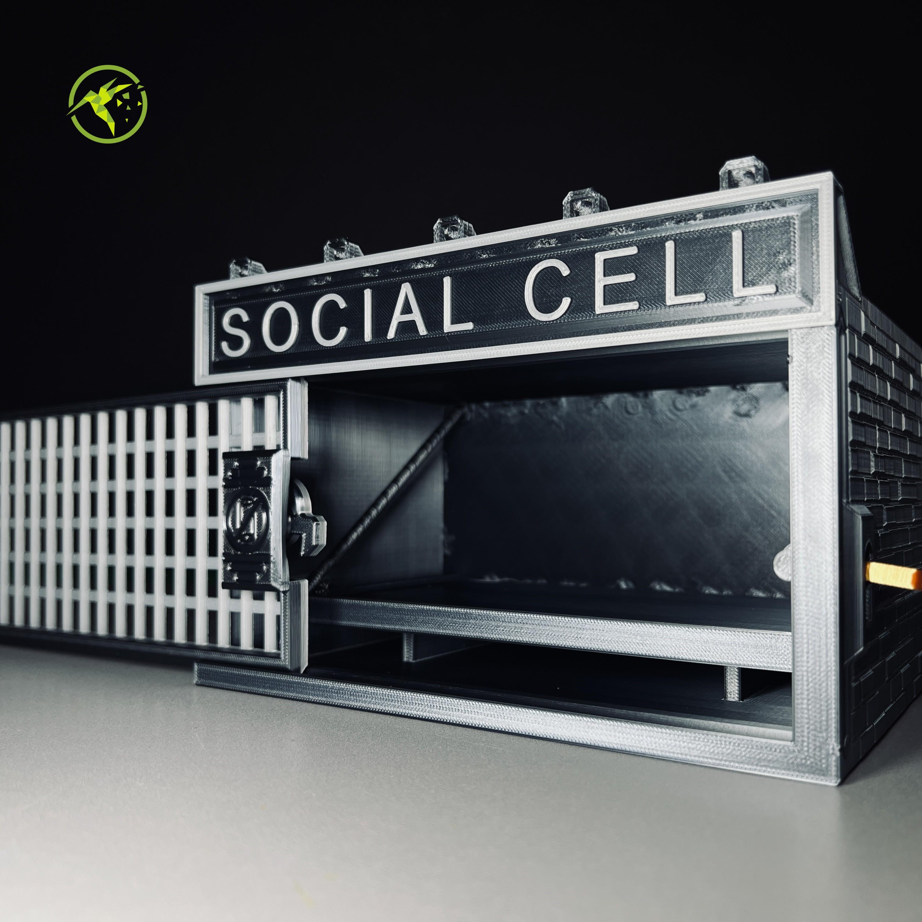 The Social Cell - Smartphone Jail Cell, Phone Storage 3d model