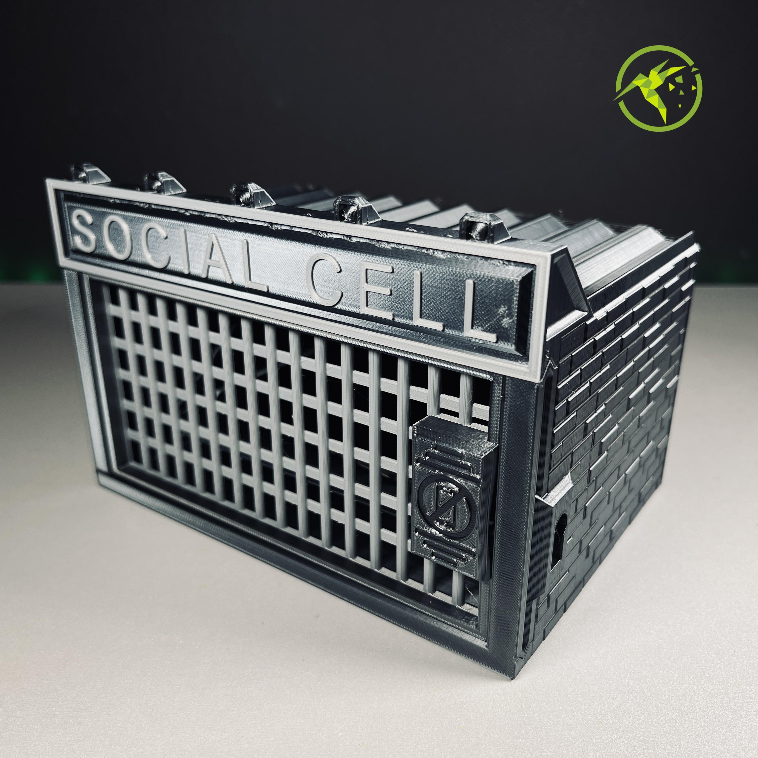 The Social Cell - Smartphone Jail Cell, Phone Storage 3d model