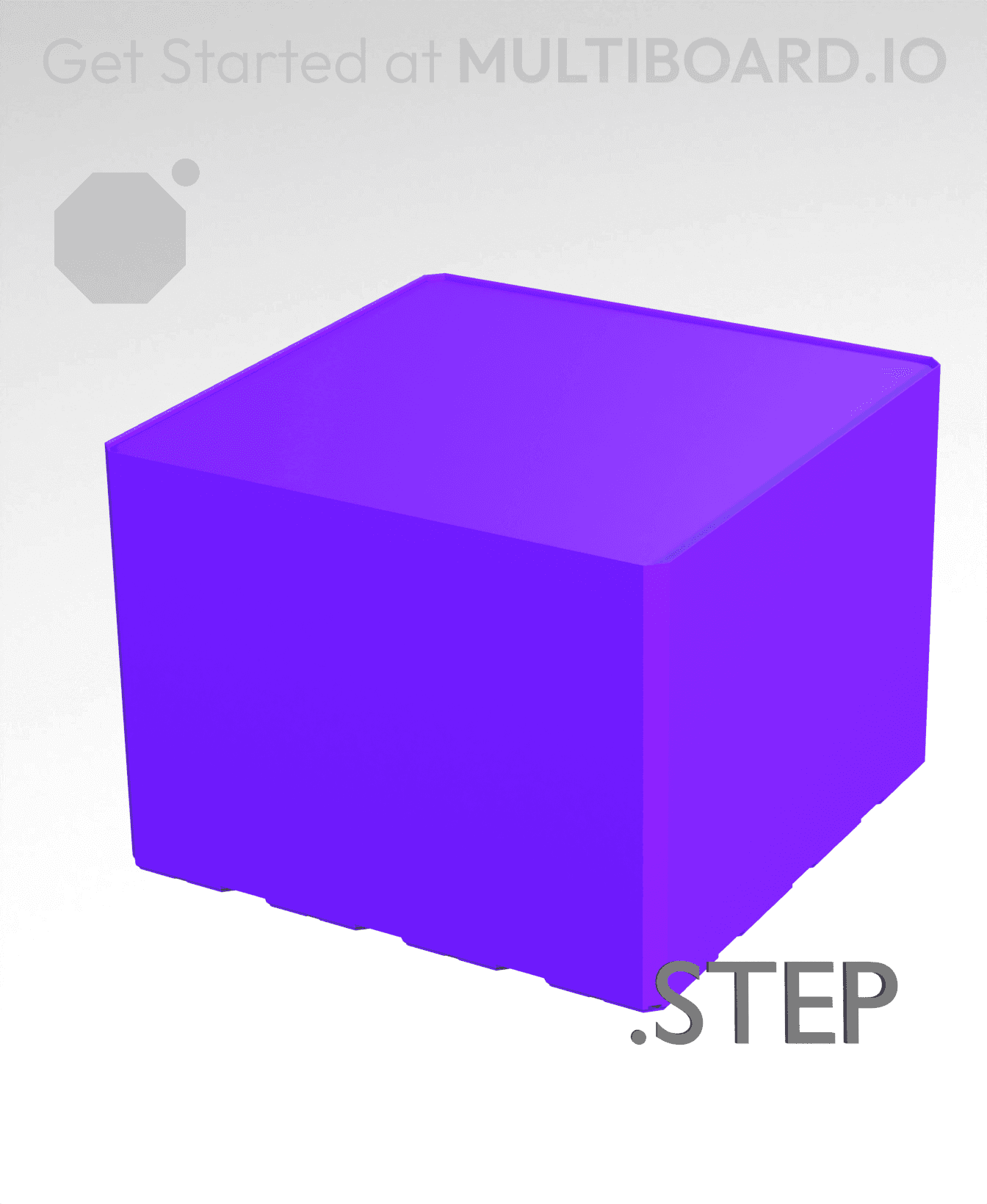 4x4x3 - Multibin Insert - STEP Remixing File 3d model