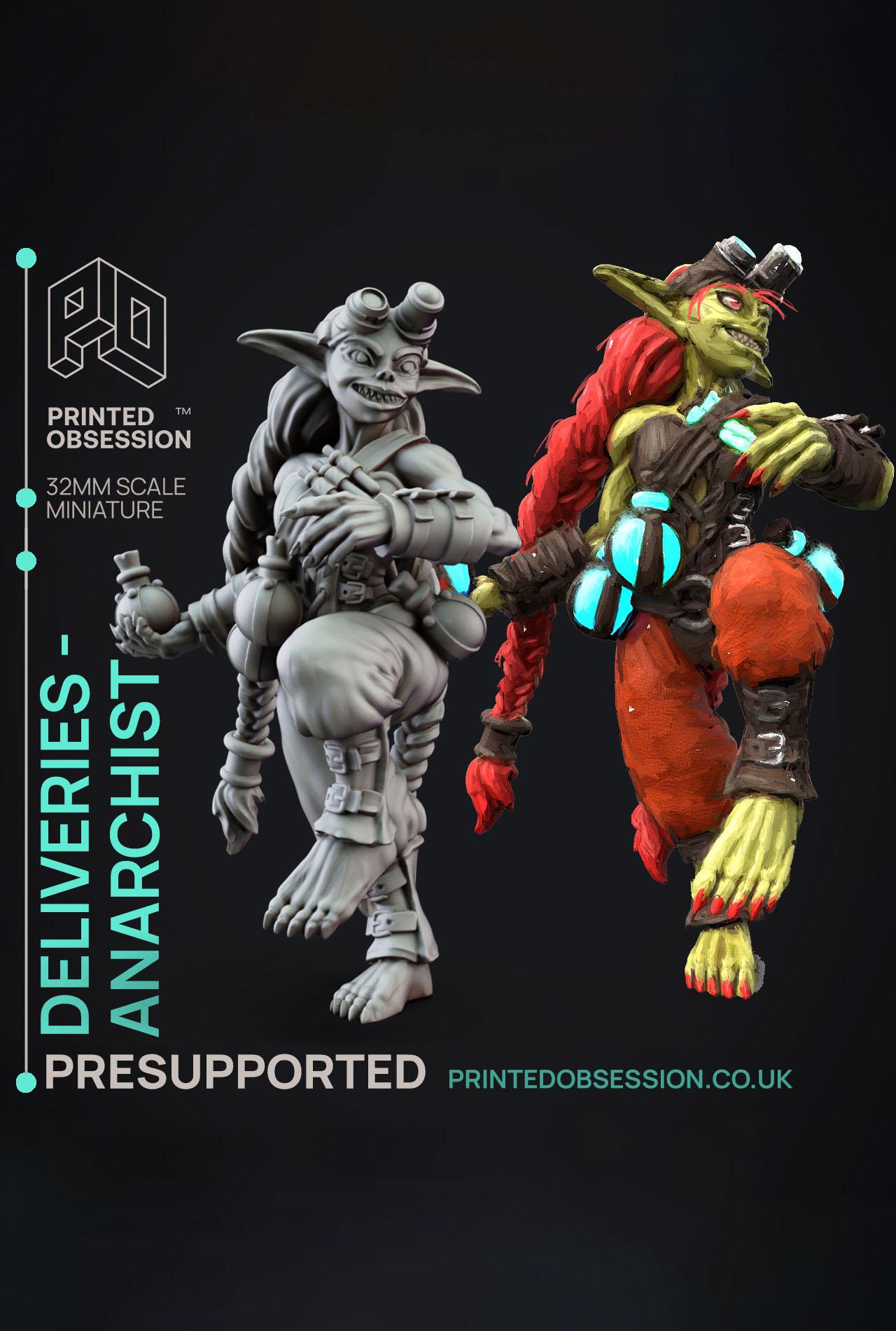 Deliveries - Coffee - Goblin Brewers - PRESUPPORTED - Illustrated and Stats - 32mm scale			 3d model