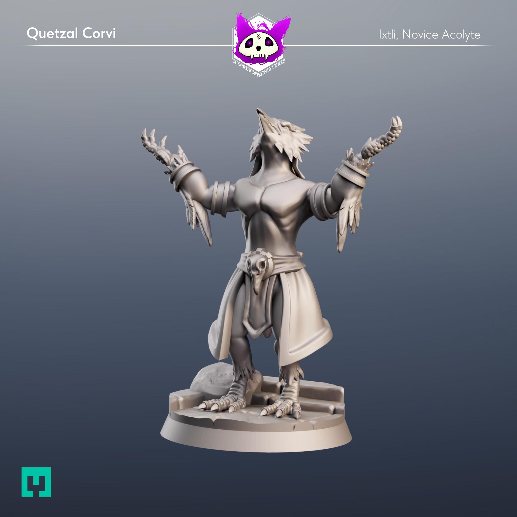 Quetzal Corvi | Ixtli, Novice Acolyte (Unsupported) 3d model