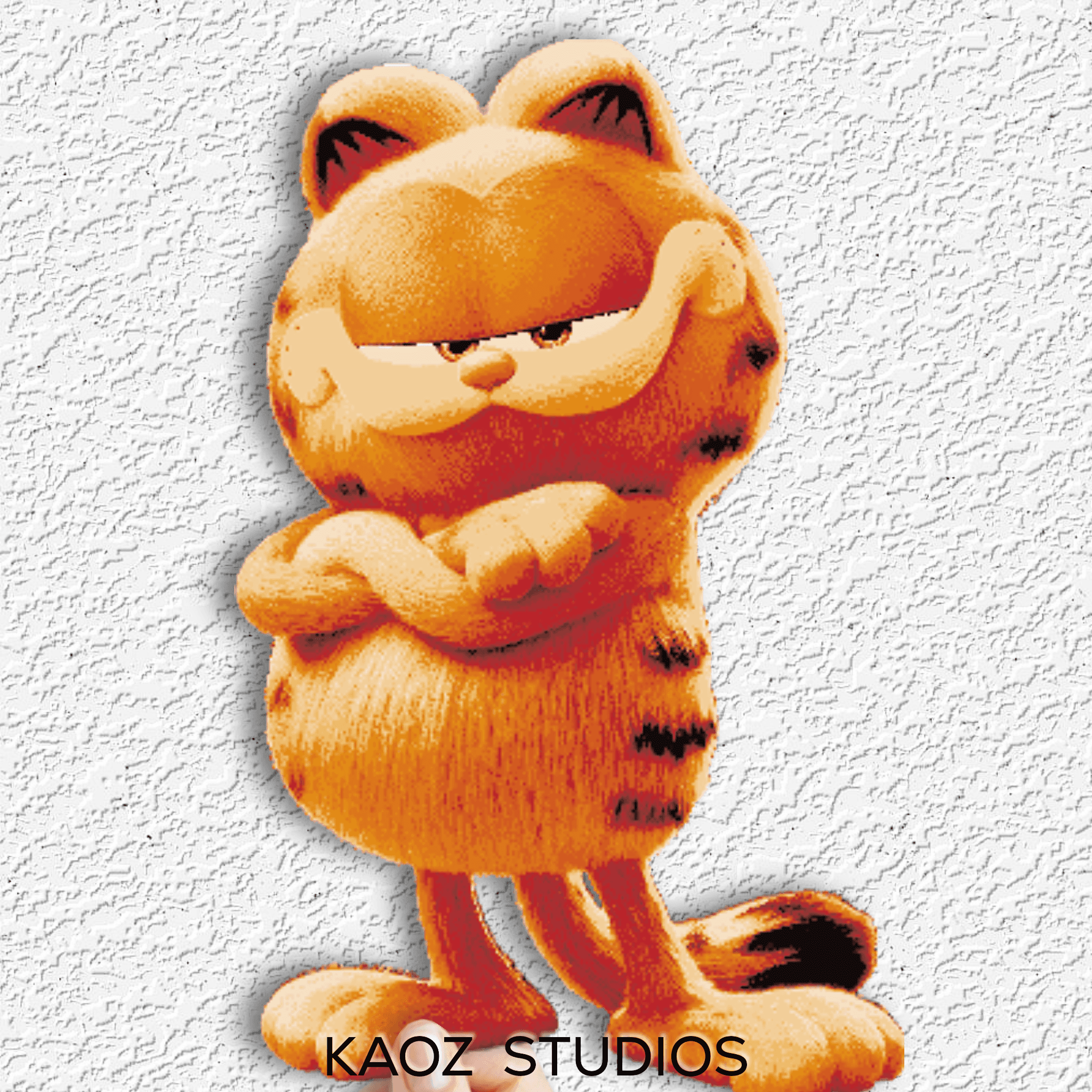 garfield the cat fanart color hueforge 3d model