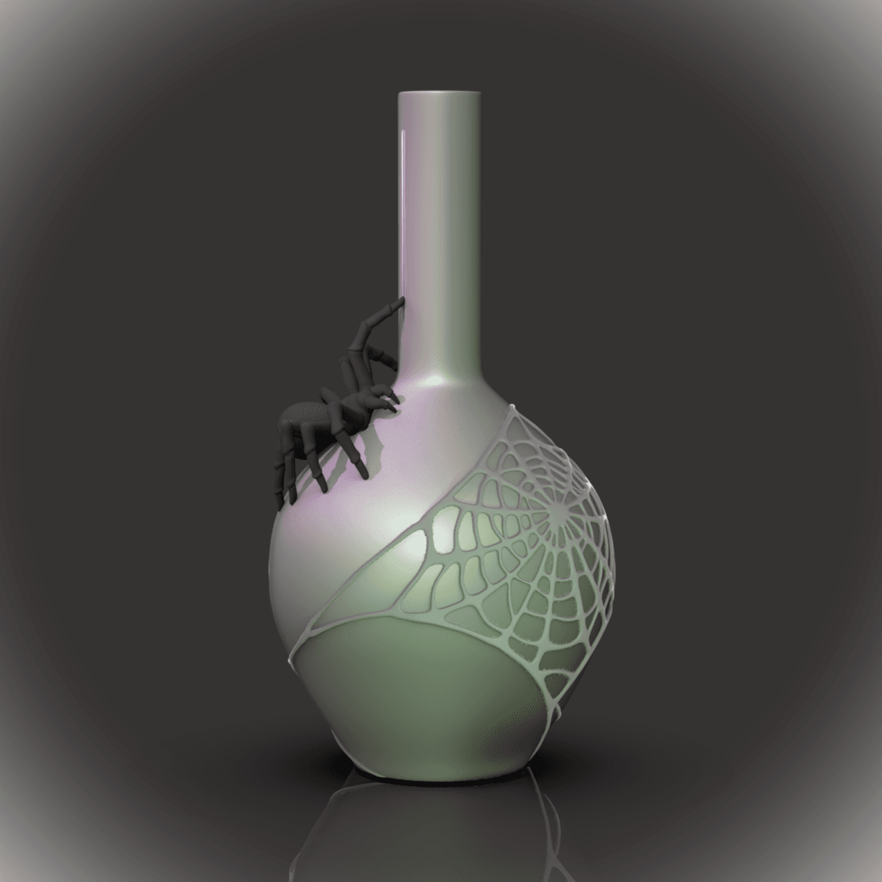 (MMU +3mf) Spider Web Vase 3d model