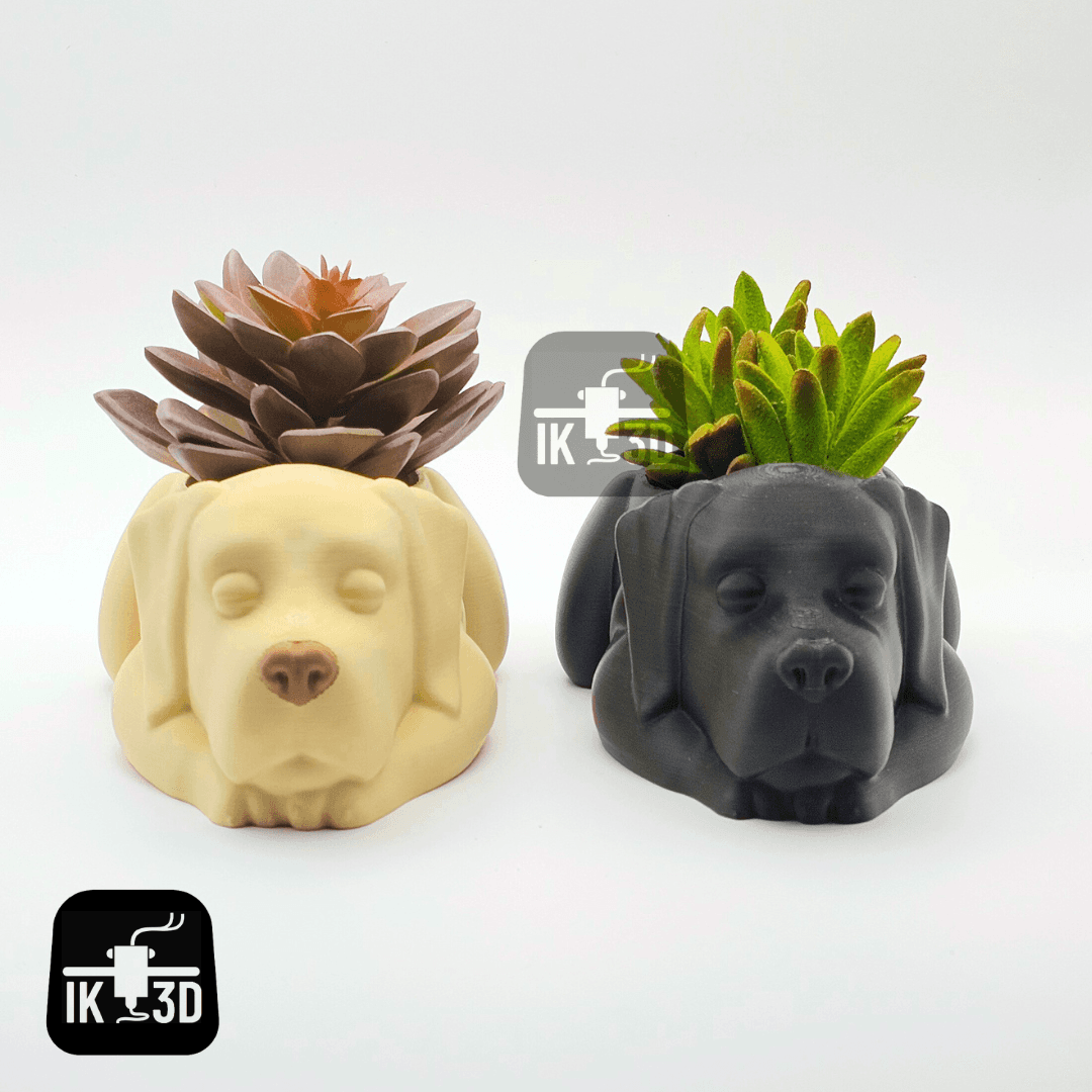 Sleepy Labrador Retriever Planter / 3MF Included / No Supports 3d model