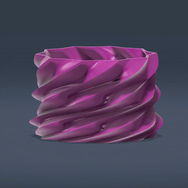 Twisted Spiral Planter 3d model