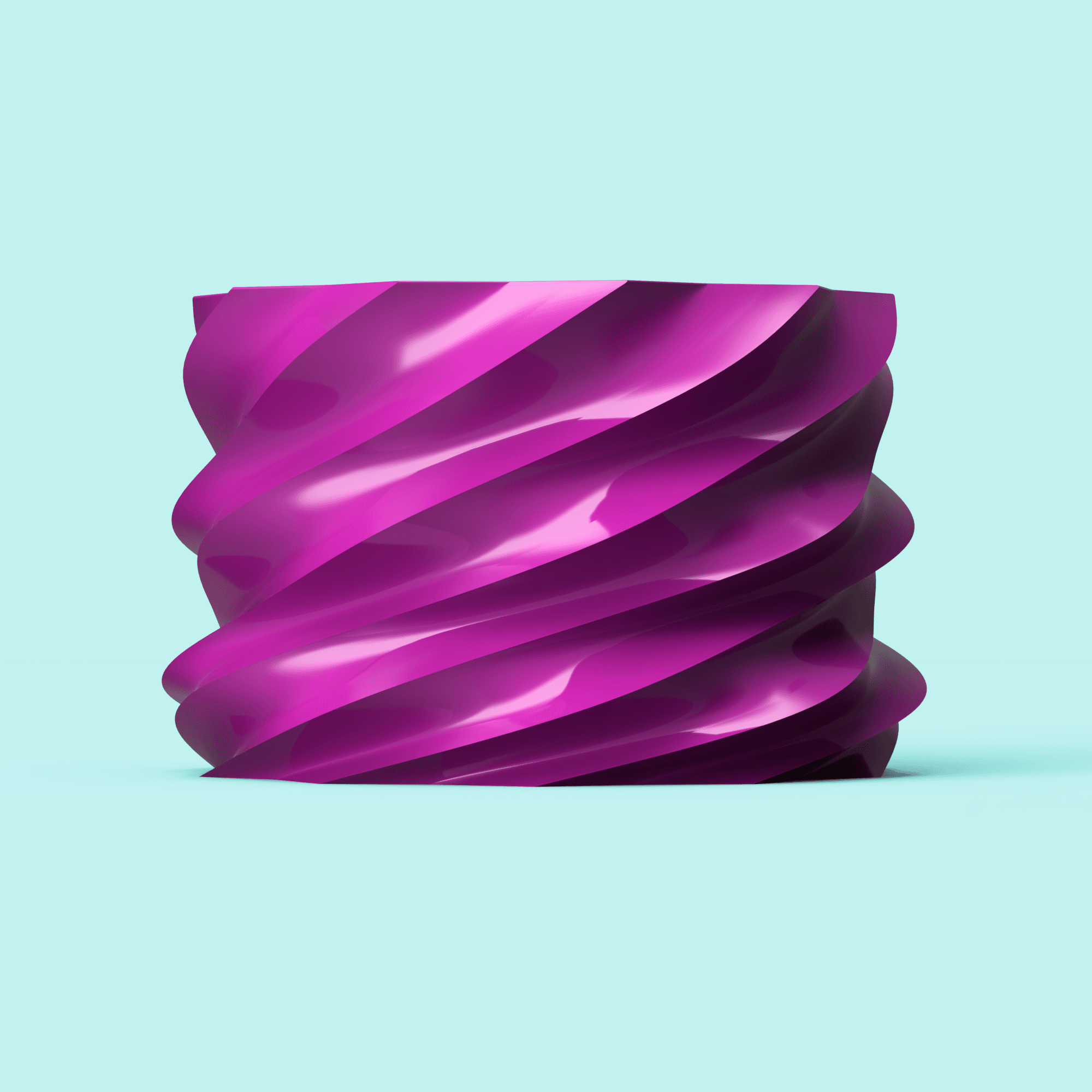 Twisted Spiral Planter 3d model