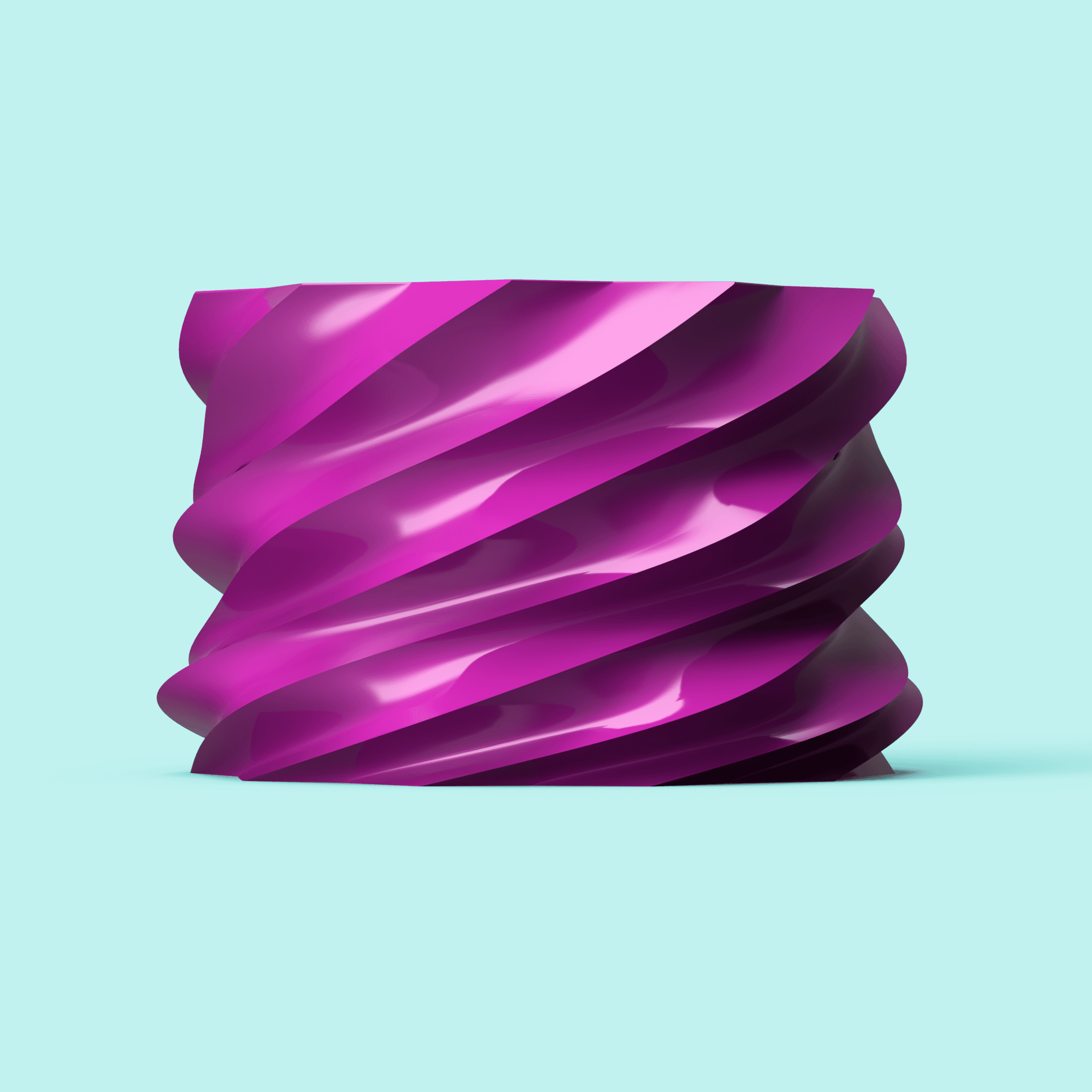 Twisted Spiral Planter 3d model