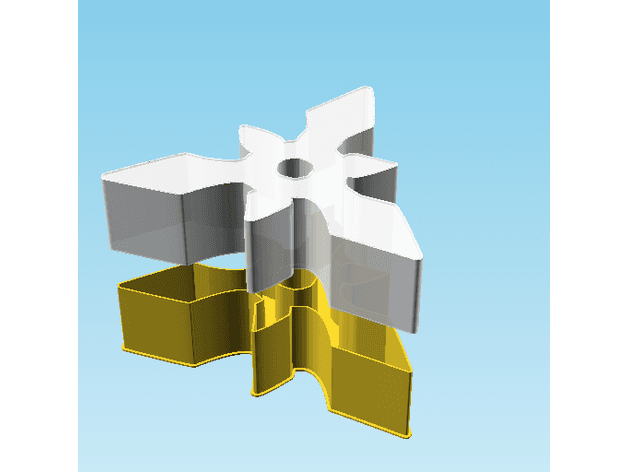 Shuriken 0067, nestable box (v2) 3d model