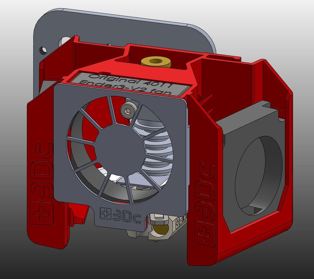 Ender3 Starlex Single Air Duct with BL touch space or Dual Air Duct  3d model