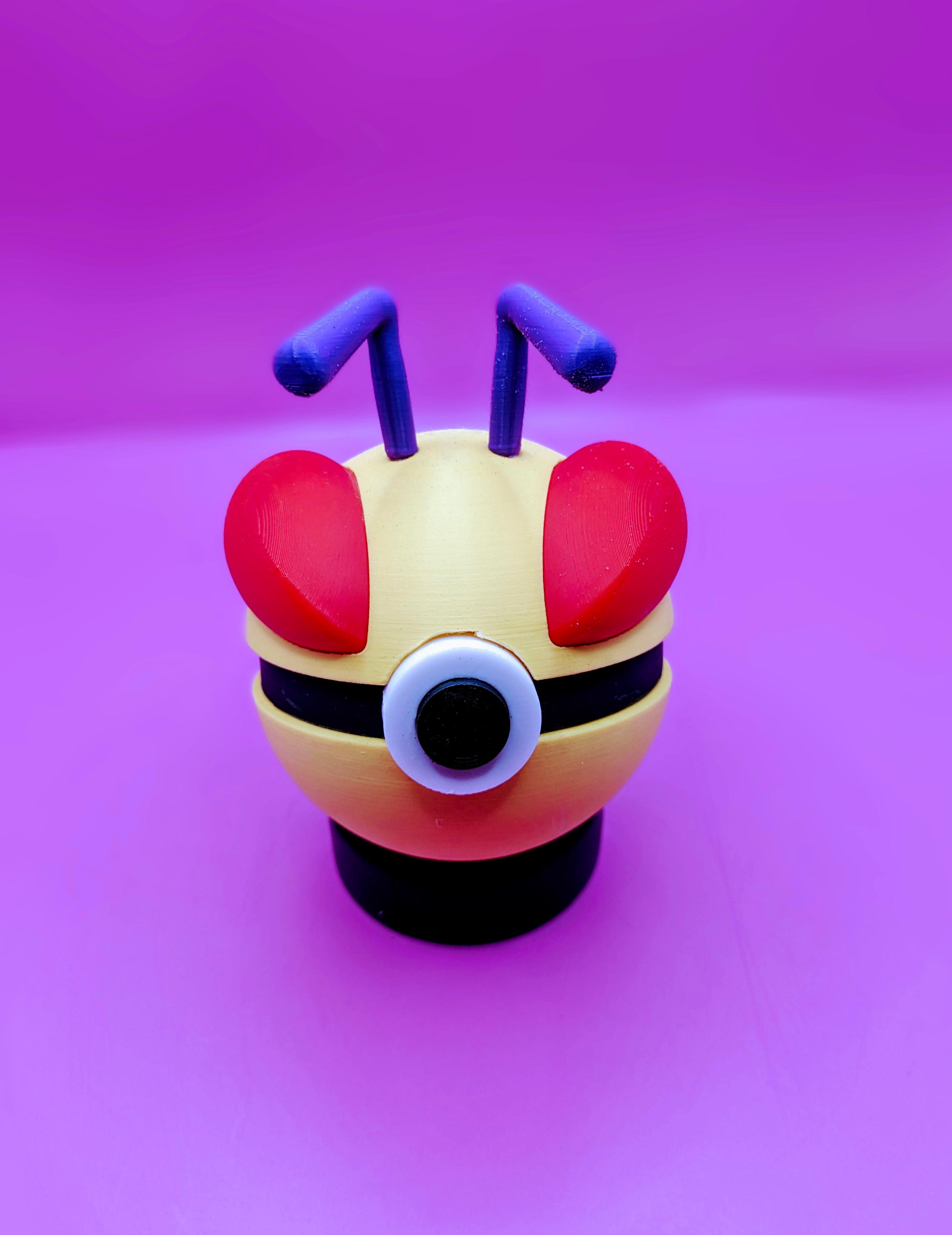 Beedrill Pokeball (Multipart & Complete Versions) 3d model