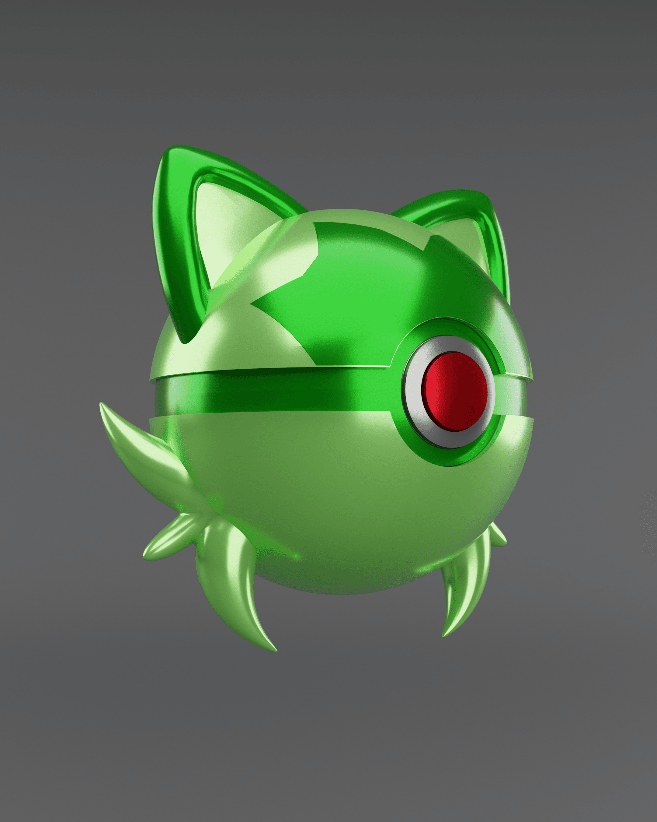 SprigBall Sprigatito Themed Pokeball - Fan Art 3d model