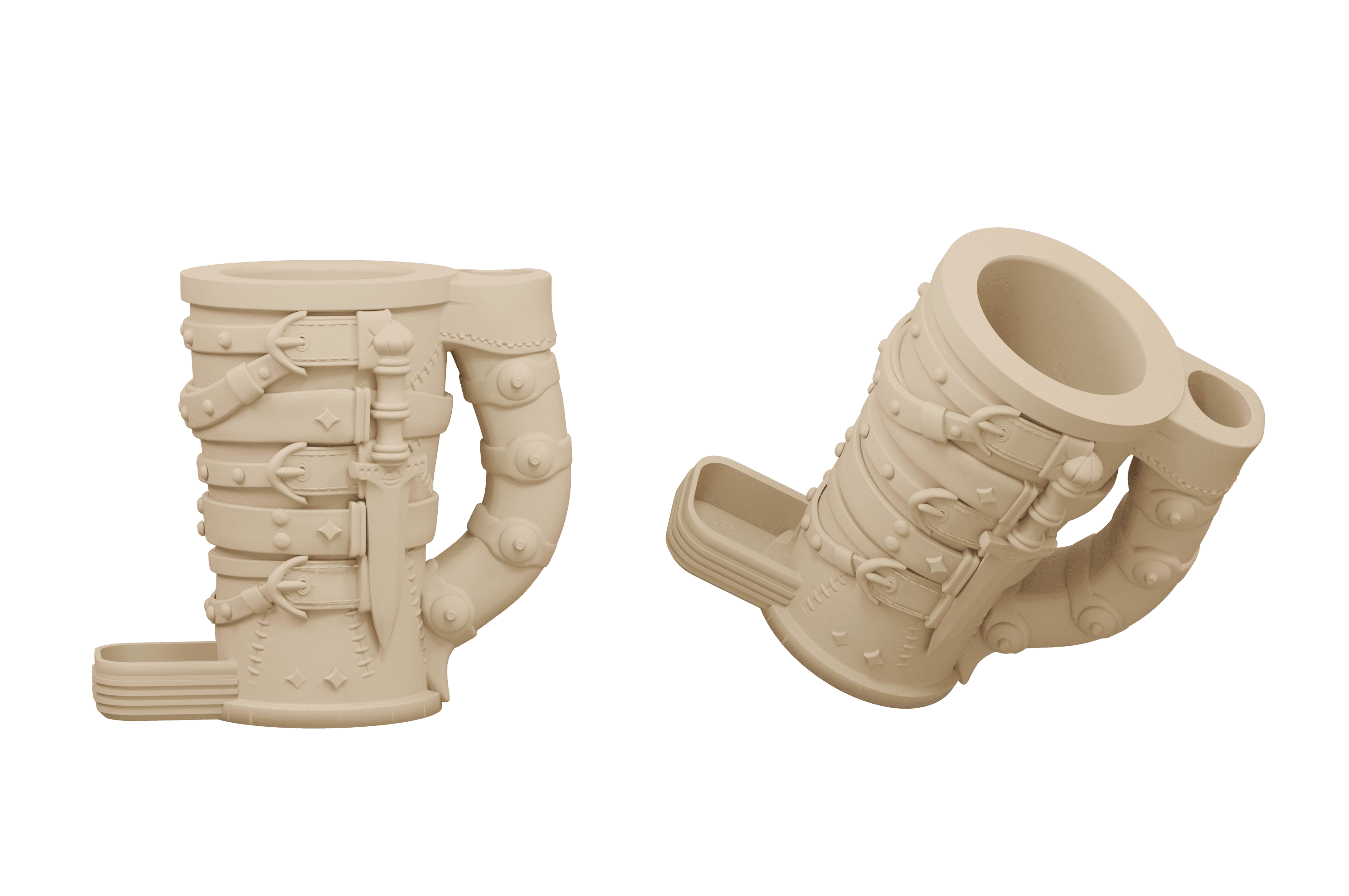  Warrior Dice Tower Mug 3d model