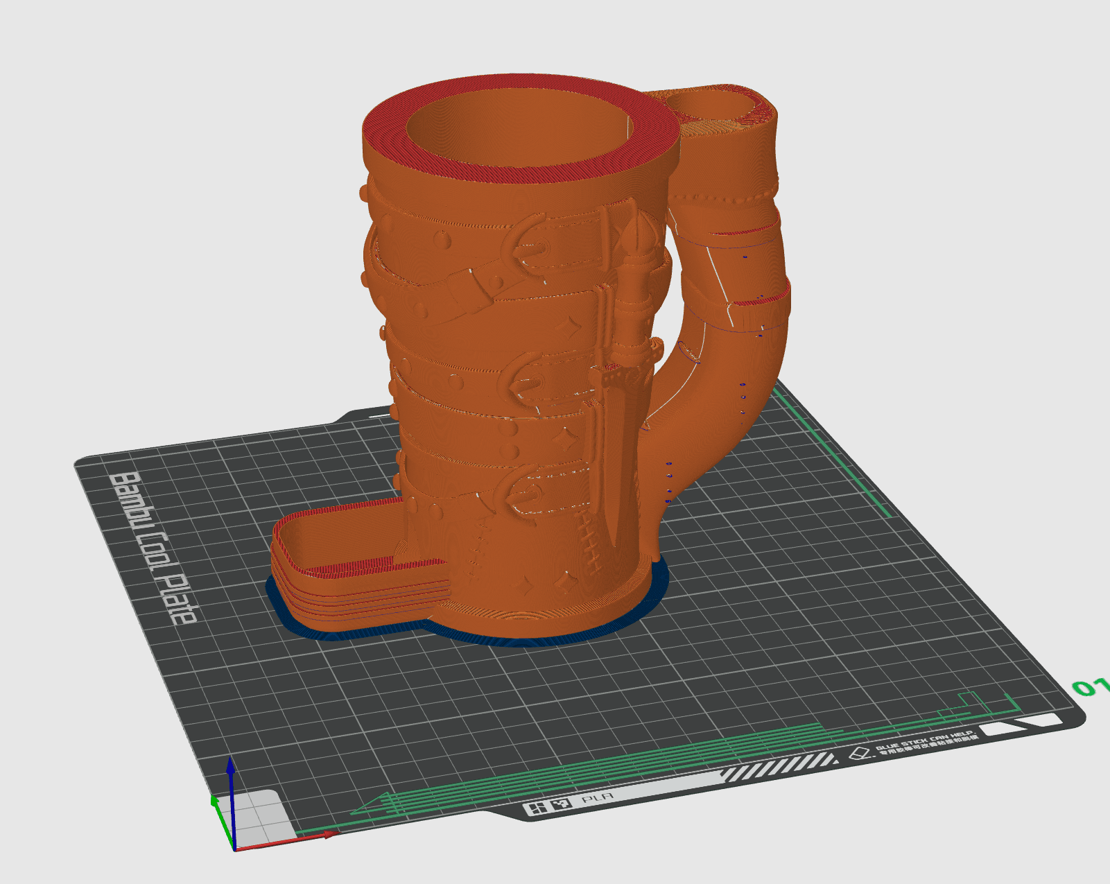  Warrior Dice Tower Mug 3d model