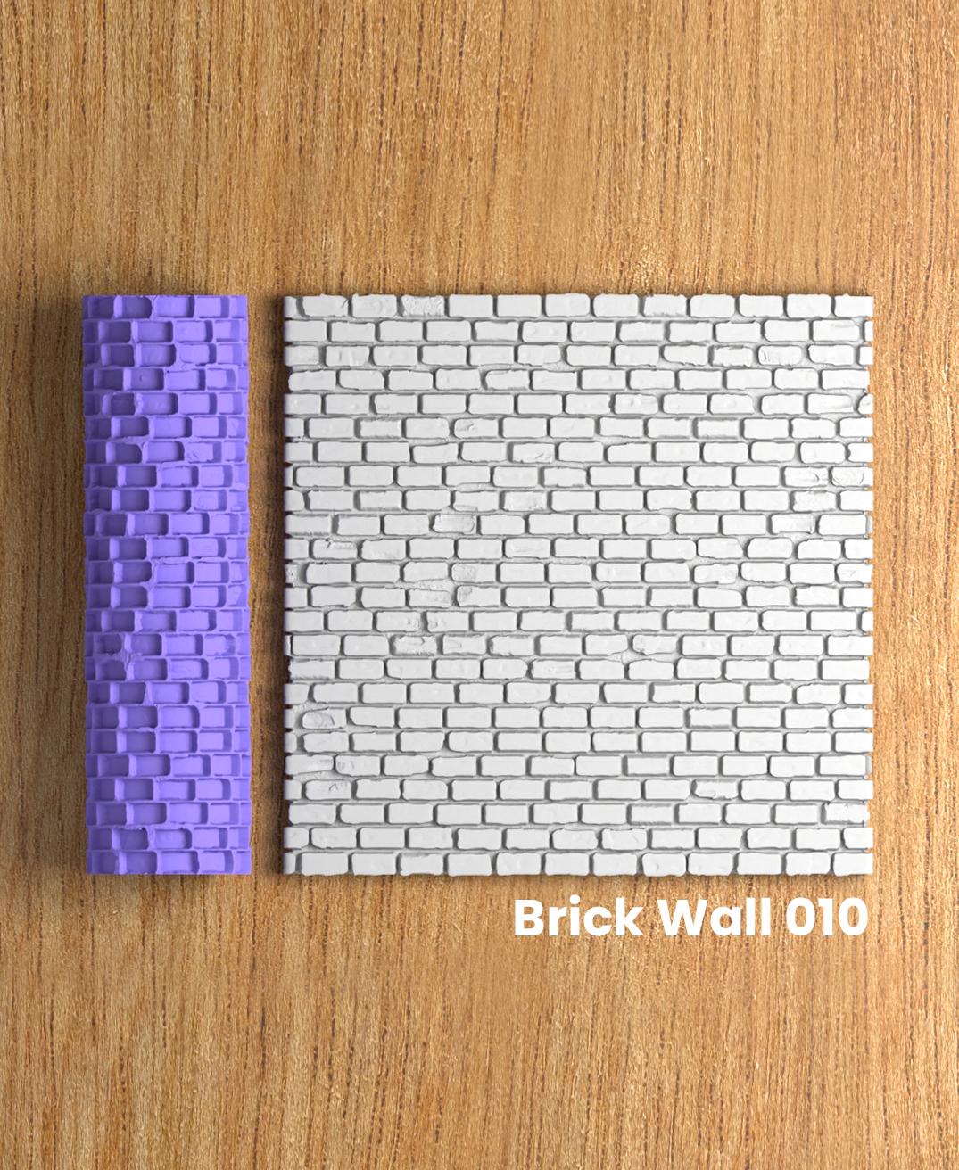 Collection Eucalyptus | Brick Wall 010 | Polymer Clay Seamless Texture Roller 3d model