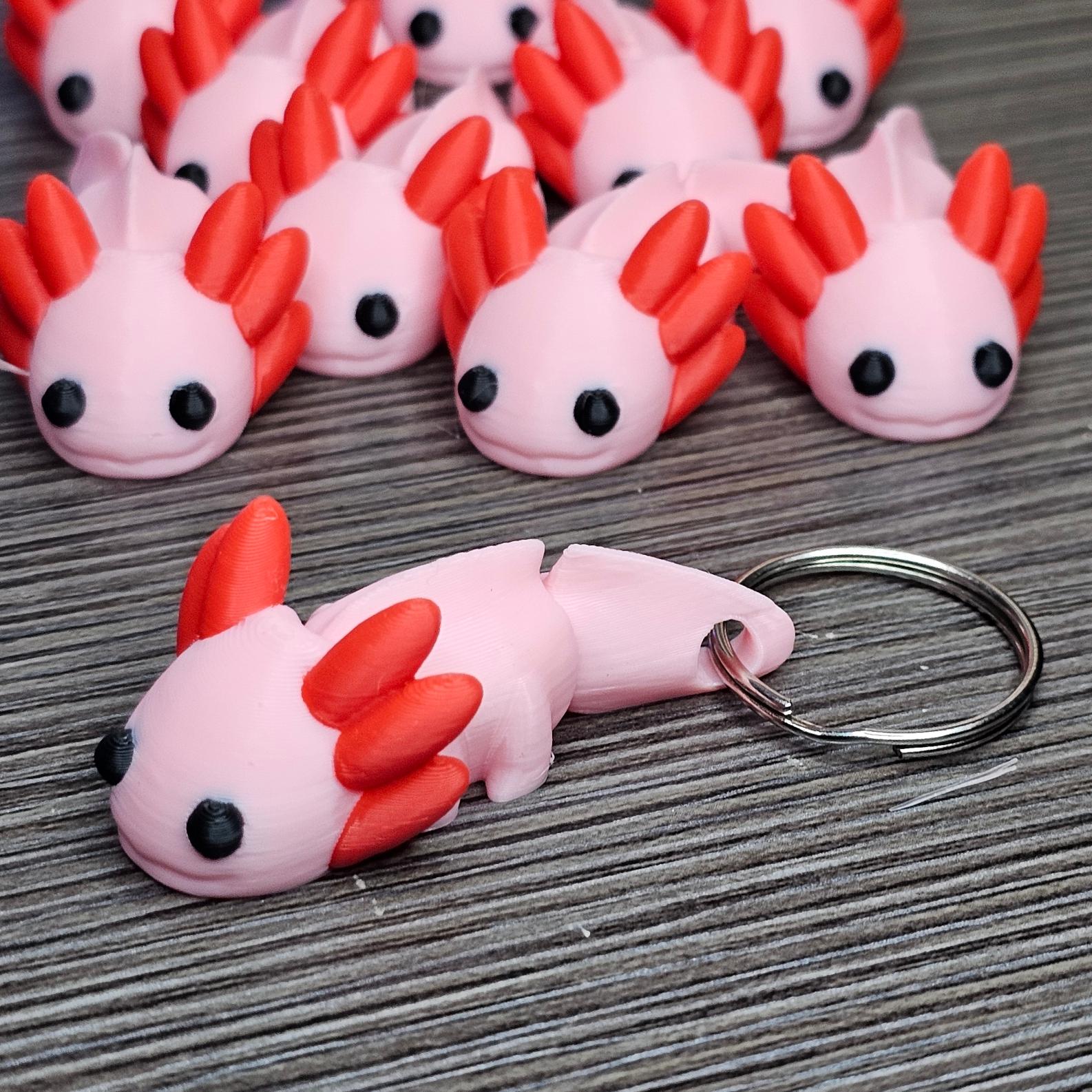 MiniMonster#2 Keychain Flexible Axolotl 3d model