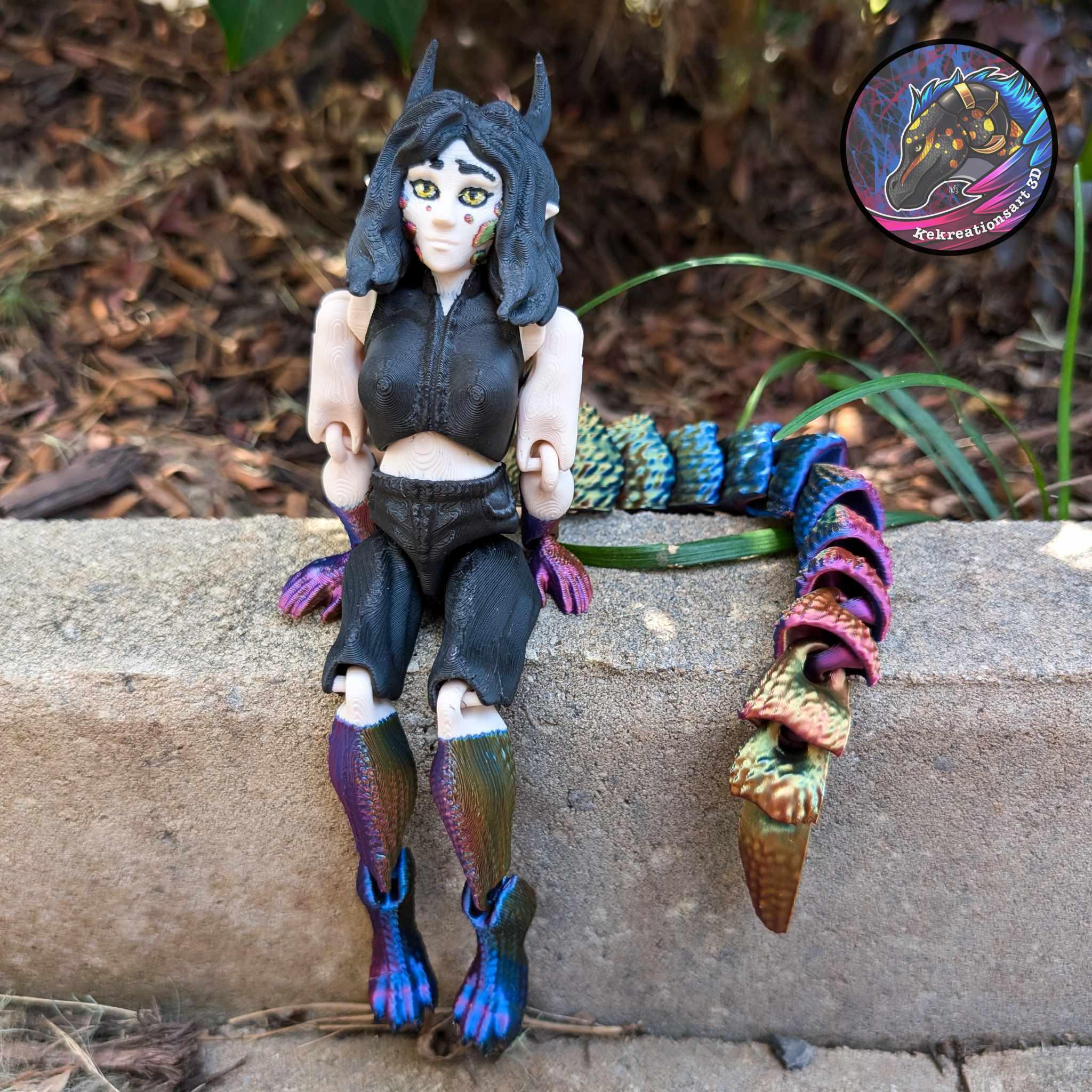 Flexi Syris Dragon Girl Doll 3d model