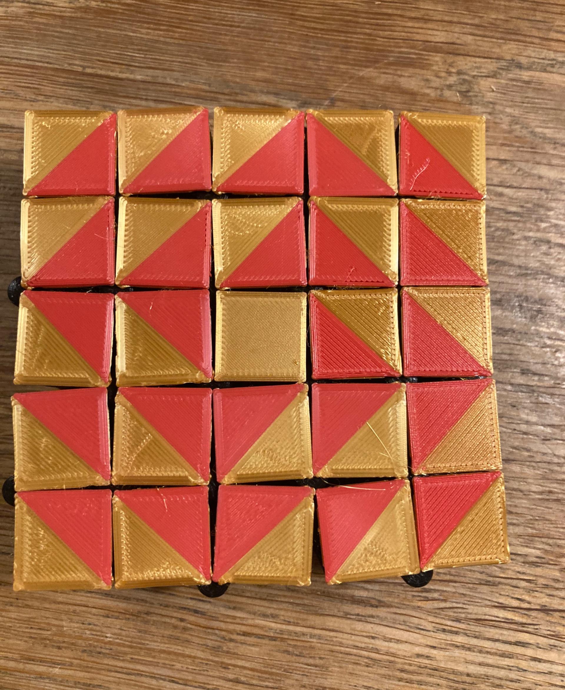 Auxetic Tile // 18mm Diagonal Split 3d model