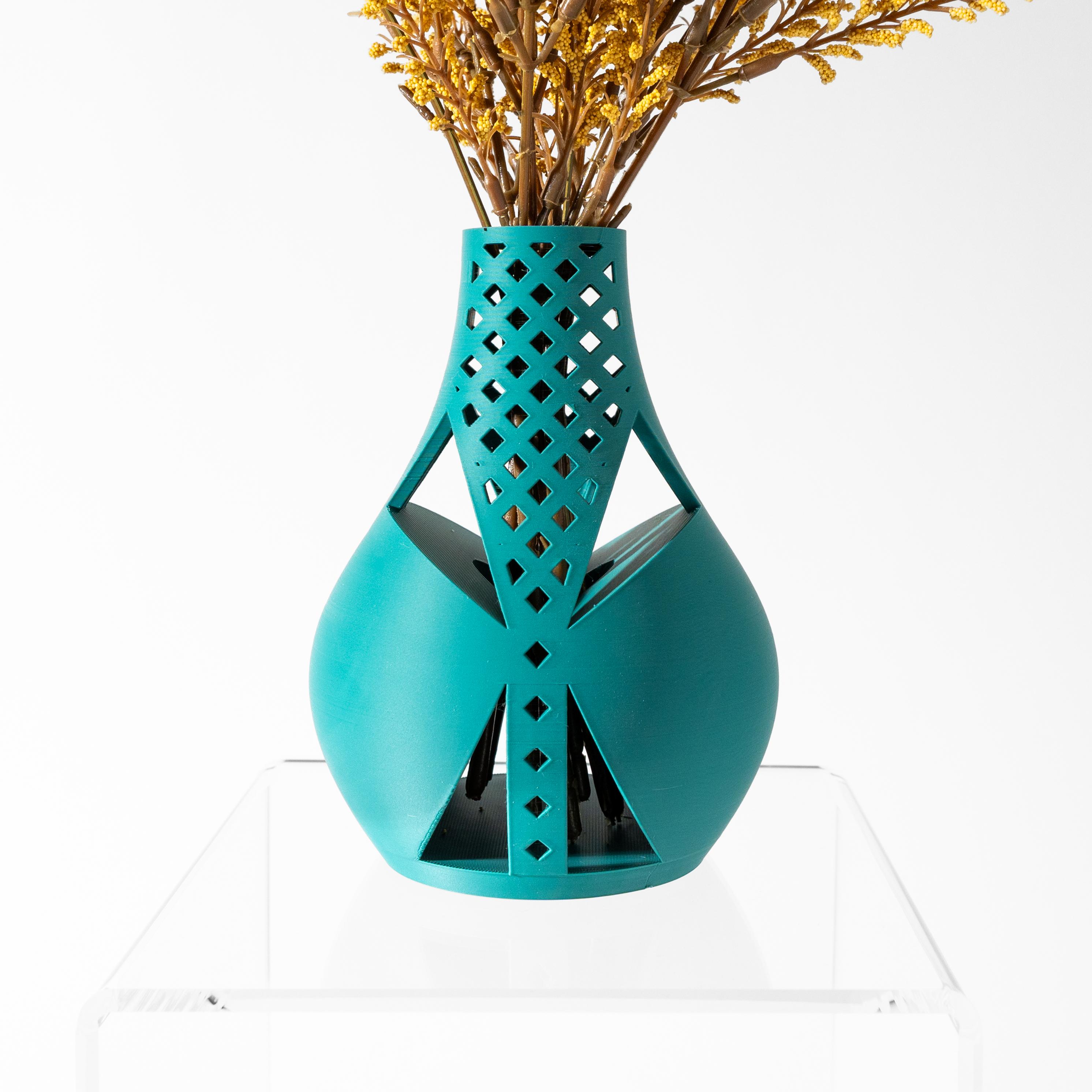 The Arin Vase, Modern and Unique Home Decor for Dried and Preserved Flower Arrangement  | STL File 3d model