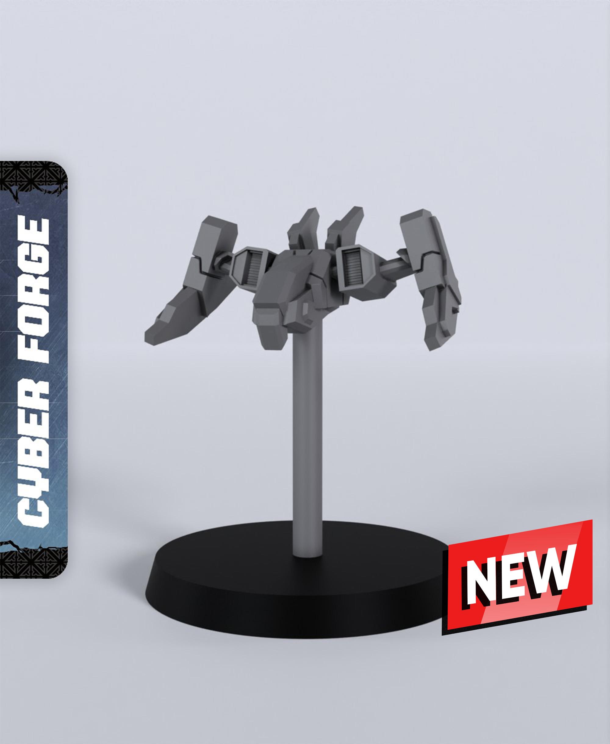 Hailstorm Armada Small - With Free Cyberpunk Warhammer - 40k Sci-Fi Gift Ideas for RPG and Wargamers 3d model