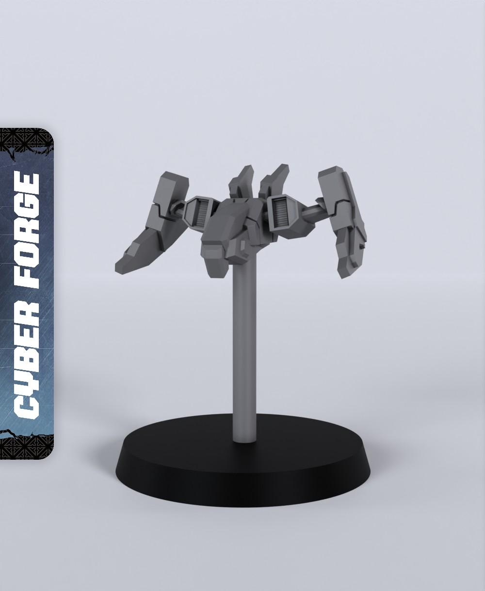 Hailstorm Armada Small - With Free Cyberpunk Warhammer - 40k Sci-Fi Gift Ideas for RPG and Wargamers 3d model