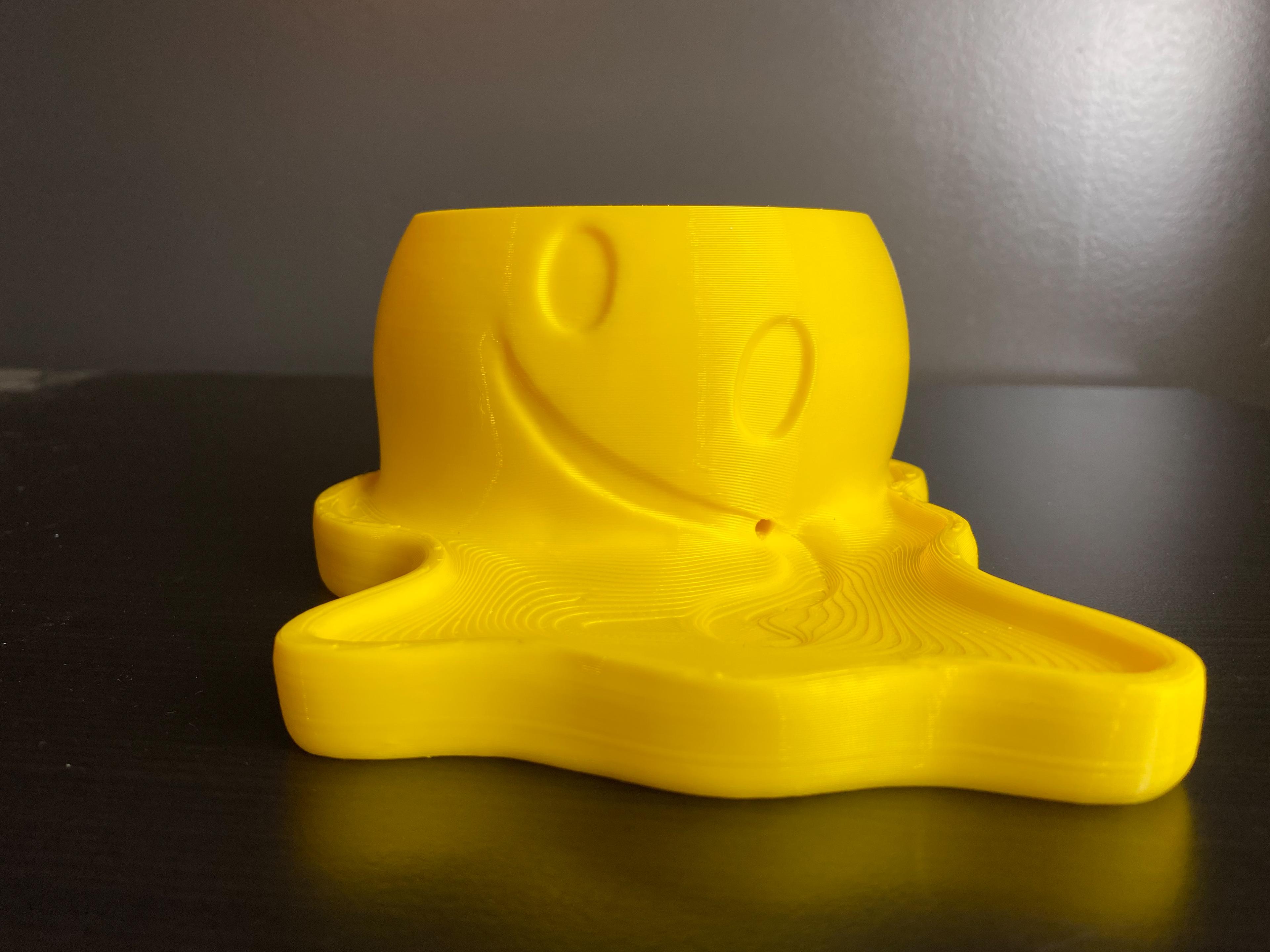 Melting Smiley Face Emoji Planter 3d model