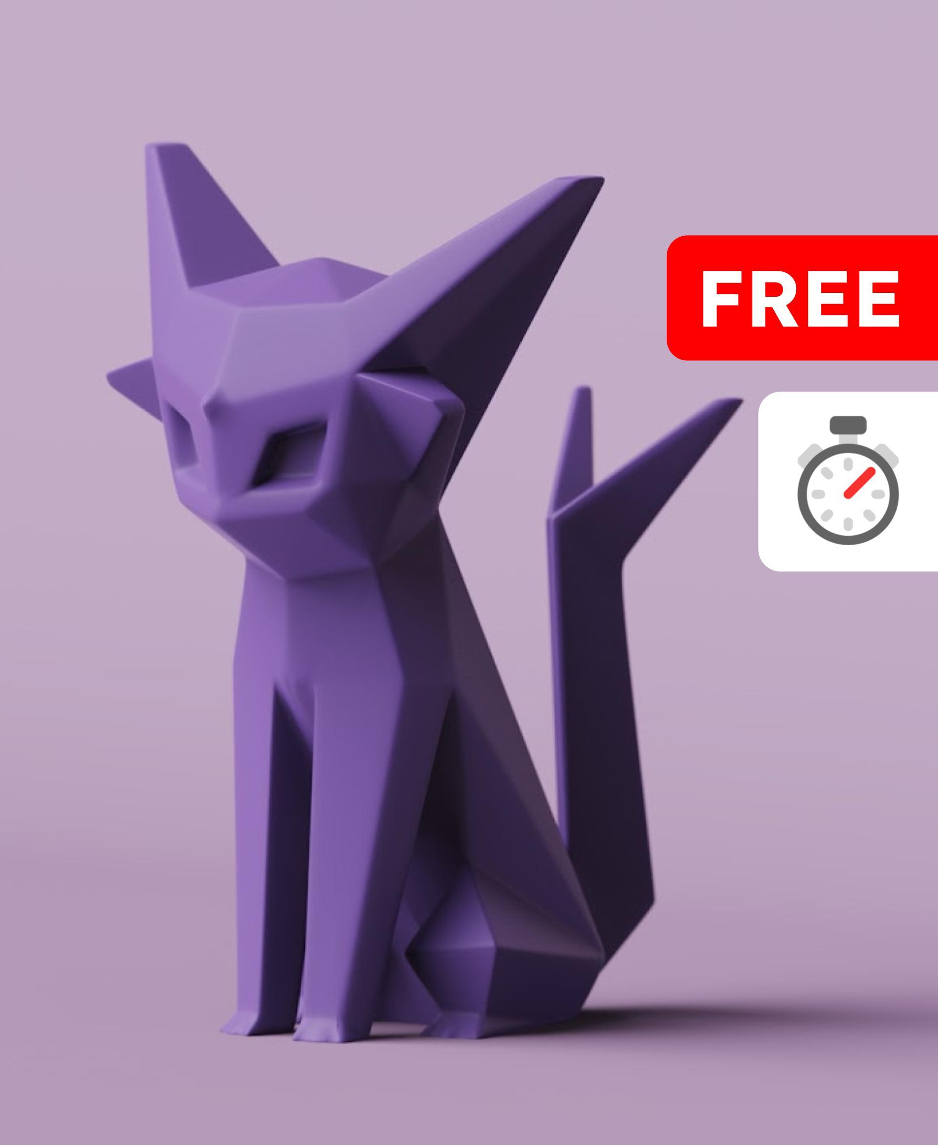 Low-poly Espeon (FREE) 3d model