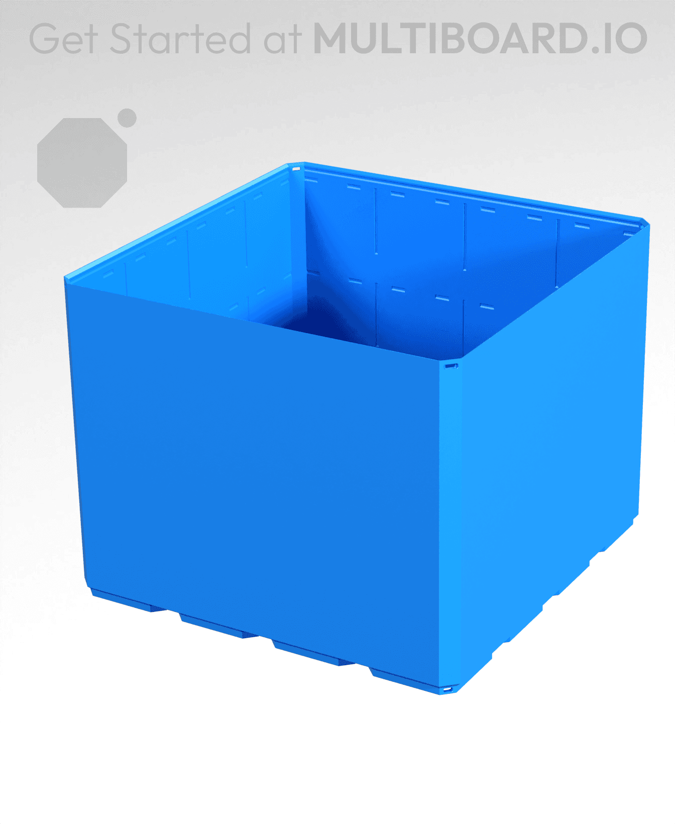 4x4x3 - Simple Walls - Multibin Shell 3d model