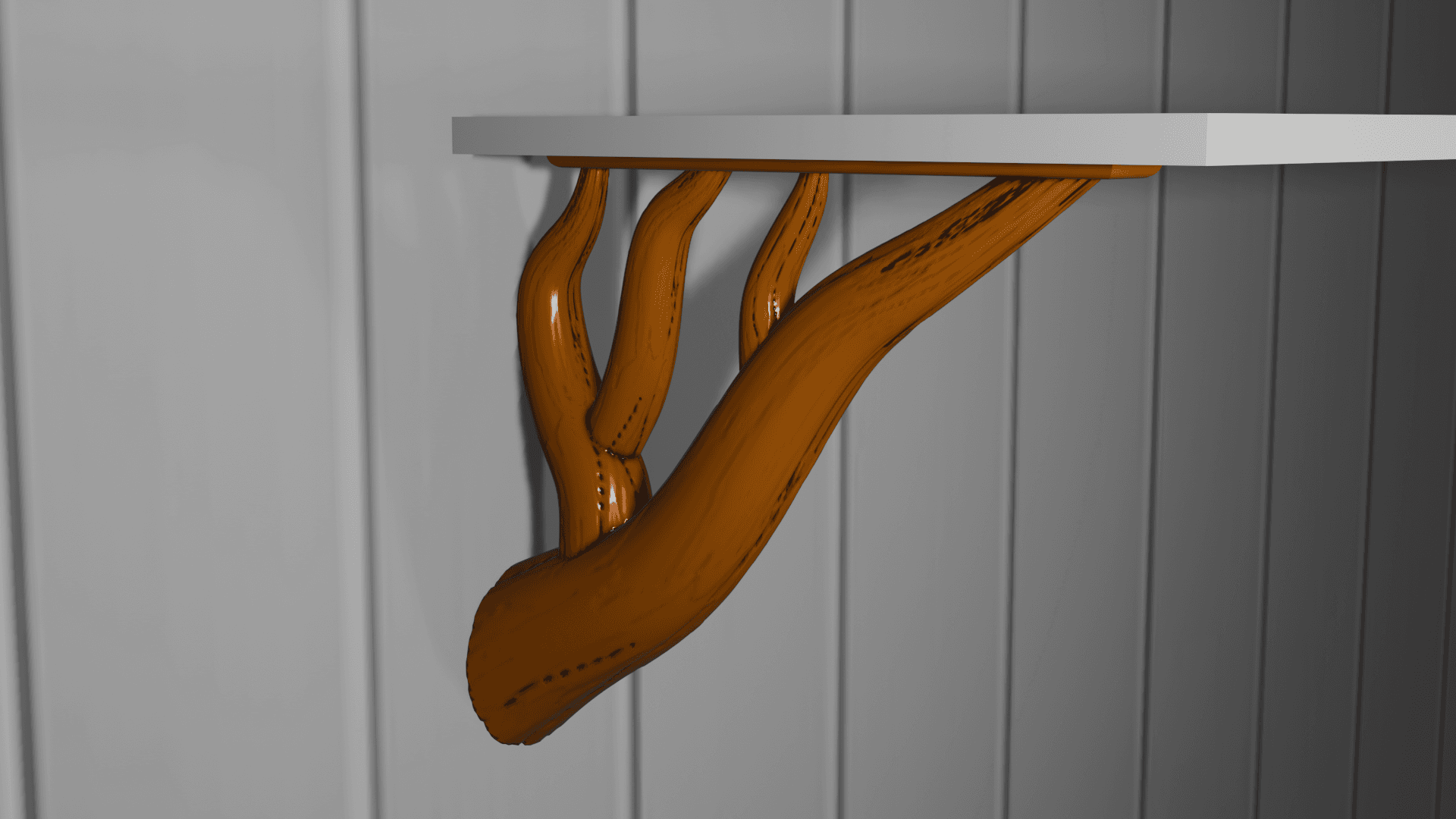 Tree Branch Shelf Brackets 3d model