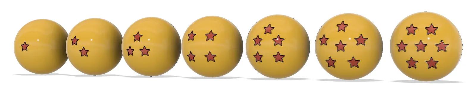  Dragon Balls (separated parts) 3d model