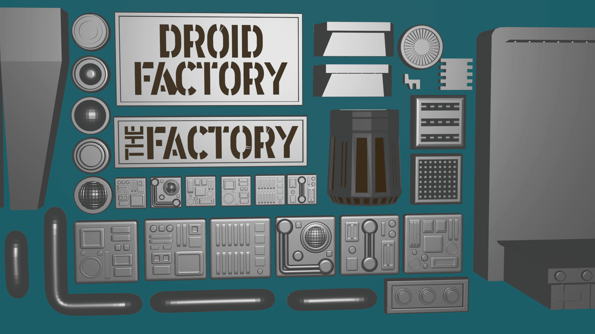 P1P Pegboard Deathstar Droid Factory v1 3d model