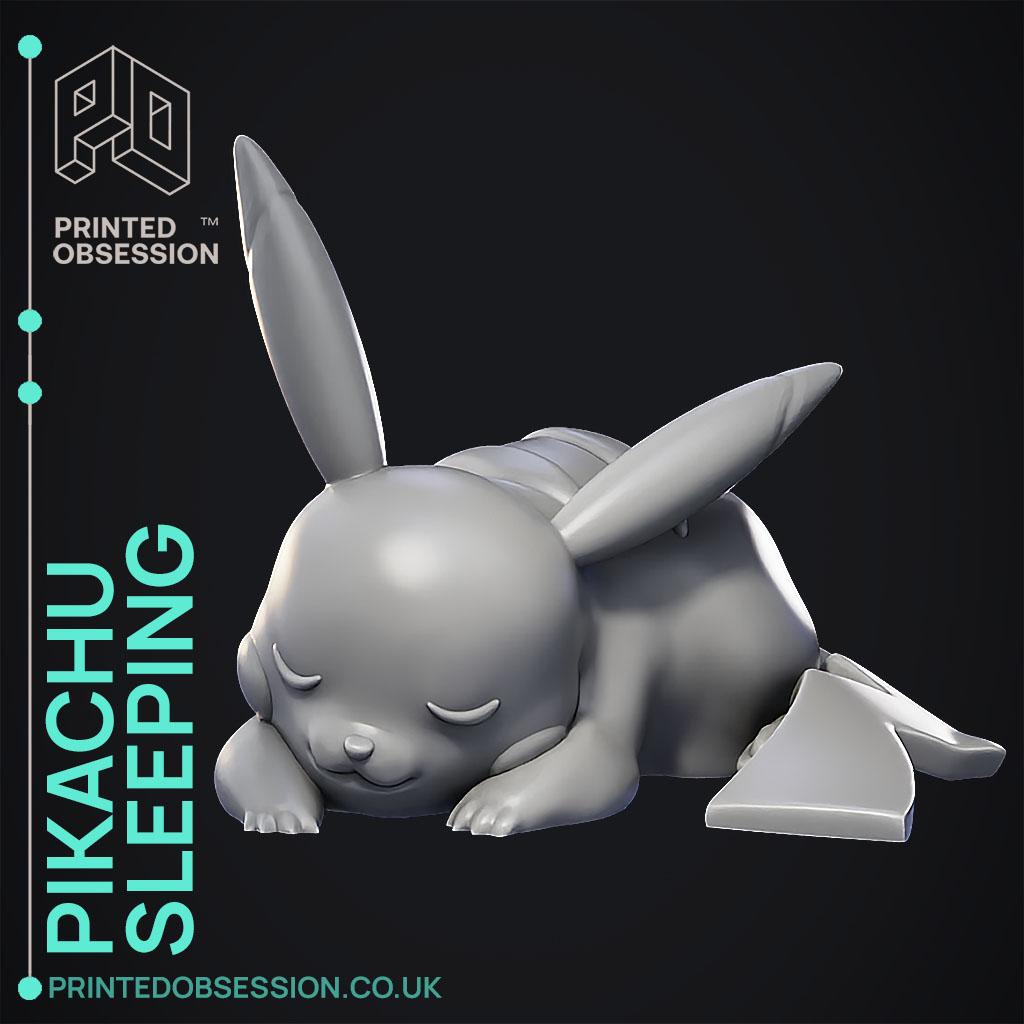 Sleeping Pikachu - Pokemon - Fan Art 3d model