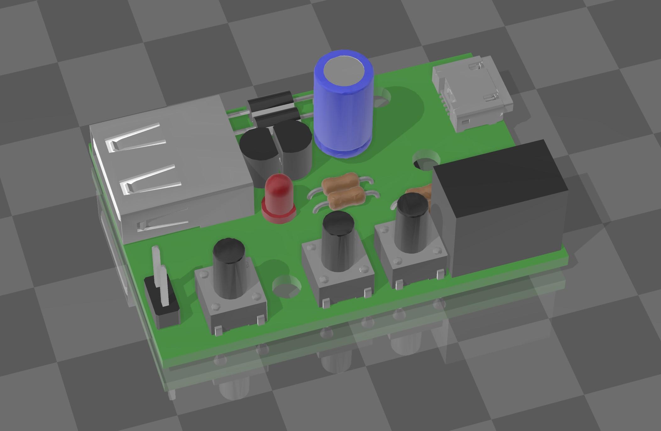 Pi Supply Switch Model 3d model