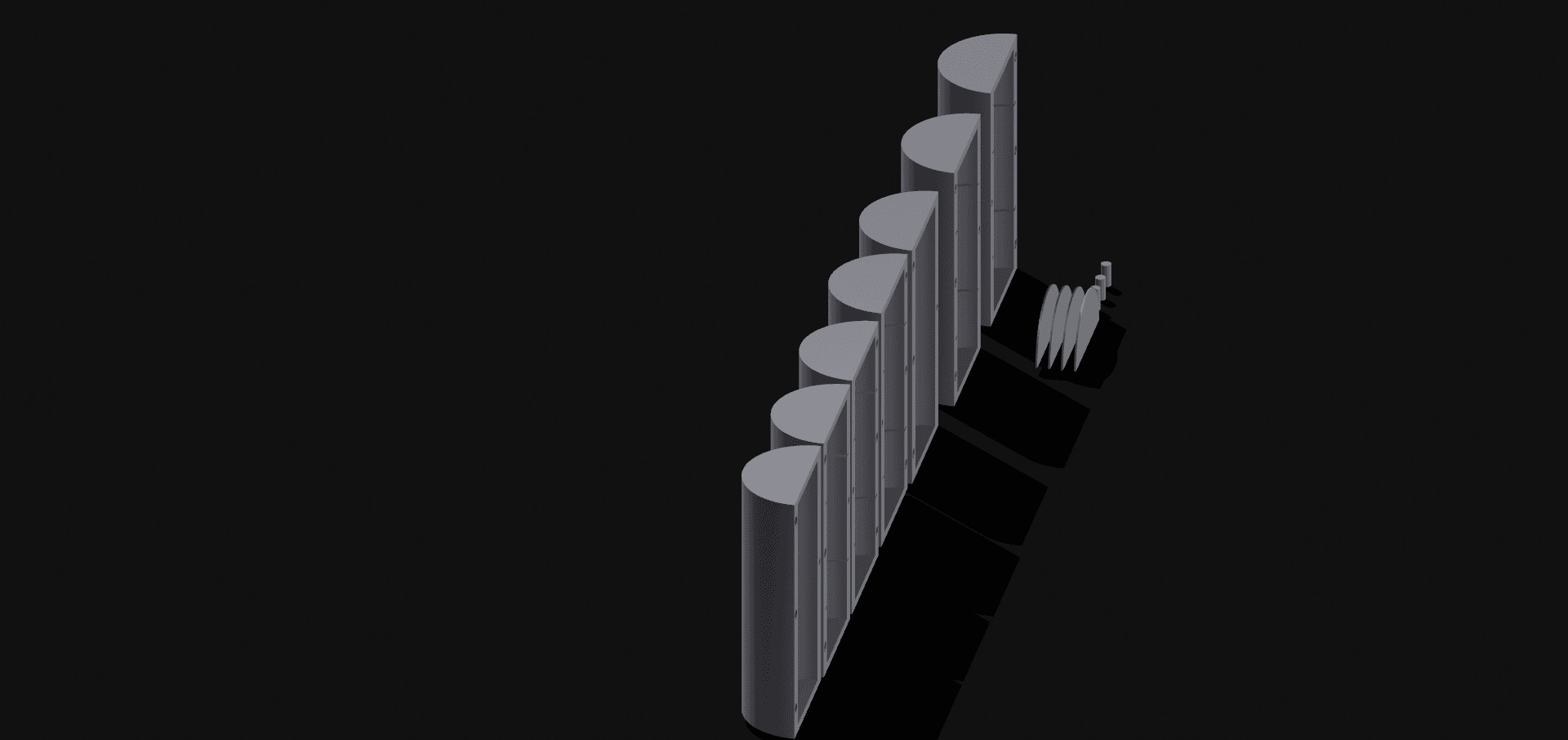 Cylinder Compartment Organiser 3d model