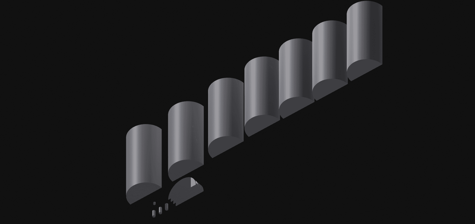 Cylinder Compartment Organiser 3d model