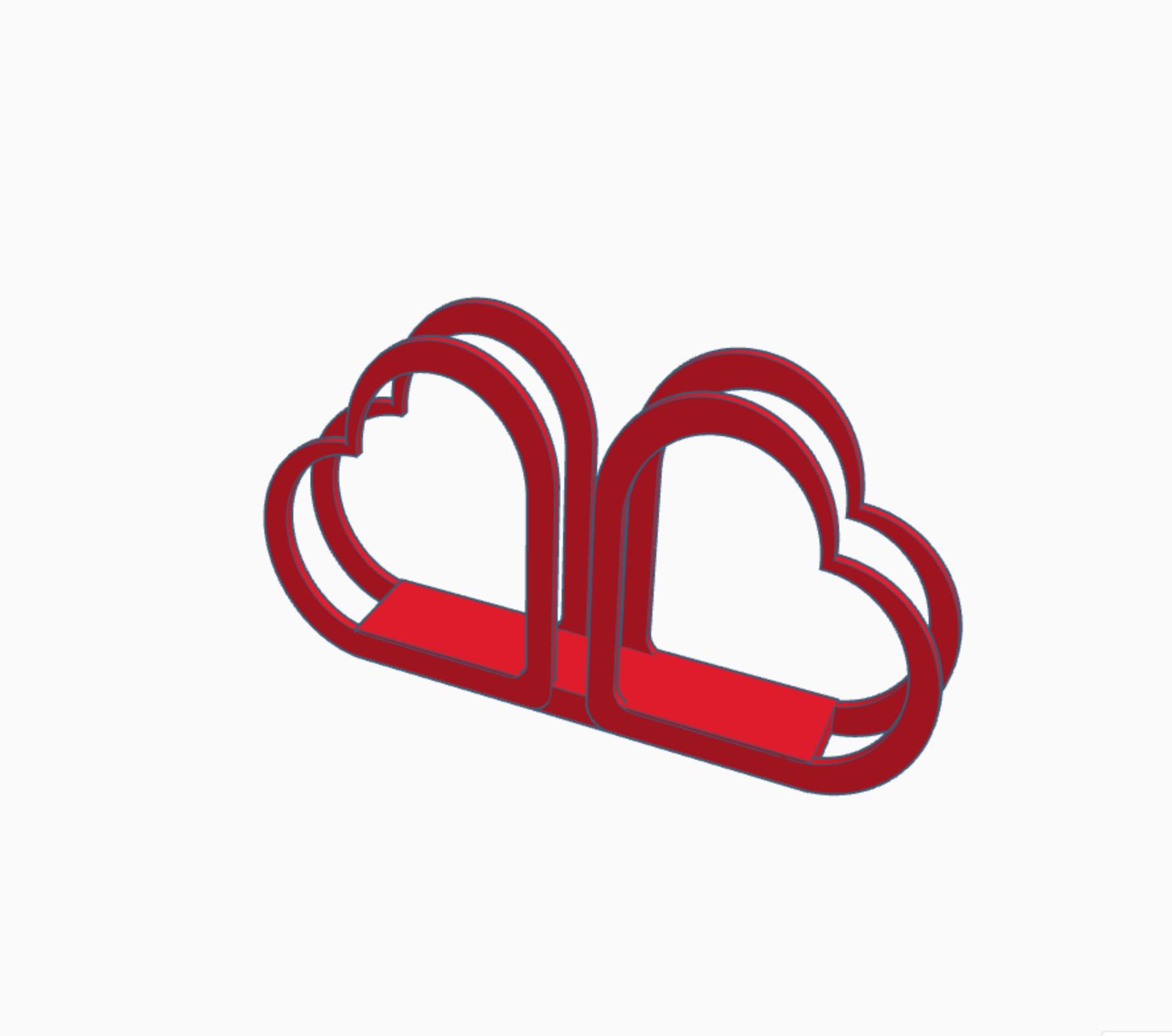 sponge / napkin holder valentines heart design 3d model