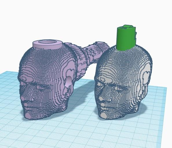 human head mini Bic Buddy 3d model