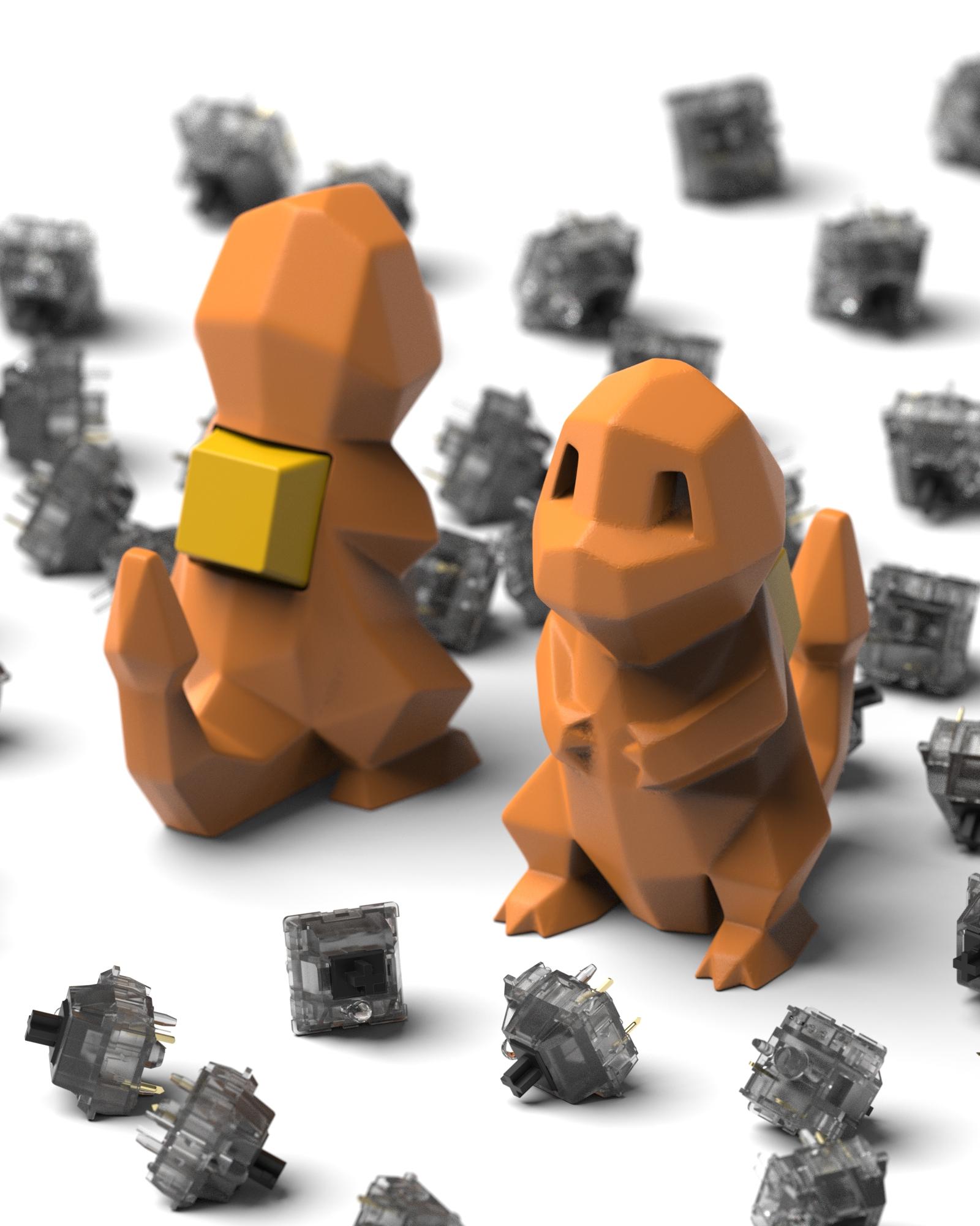 Gen 1 Starters - Keyboard clickers 3d model