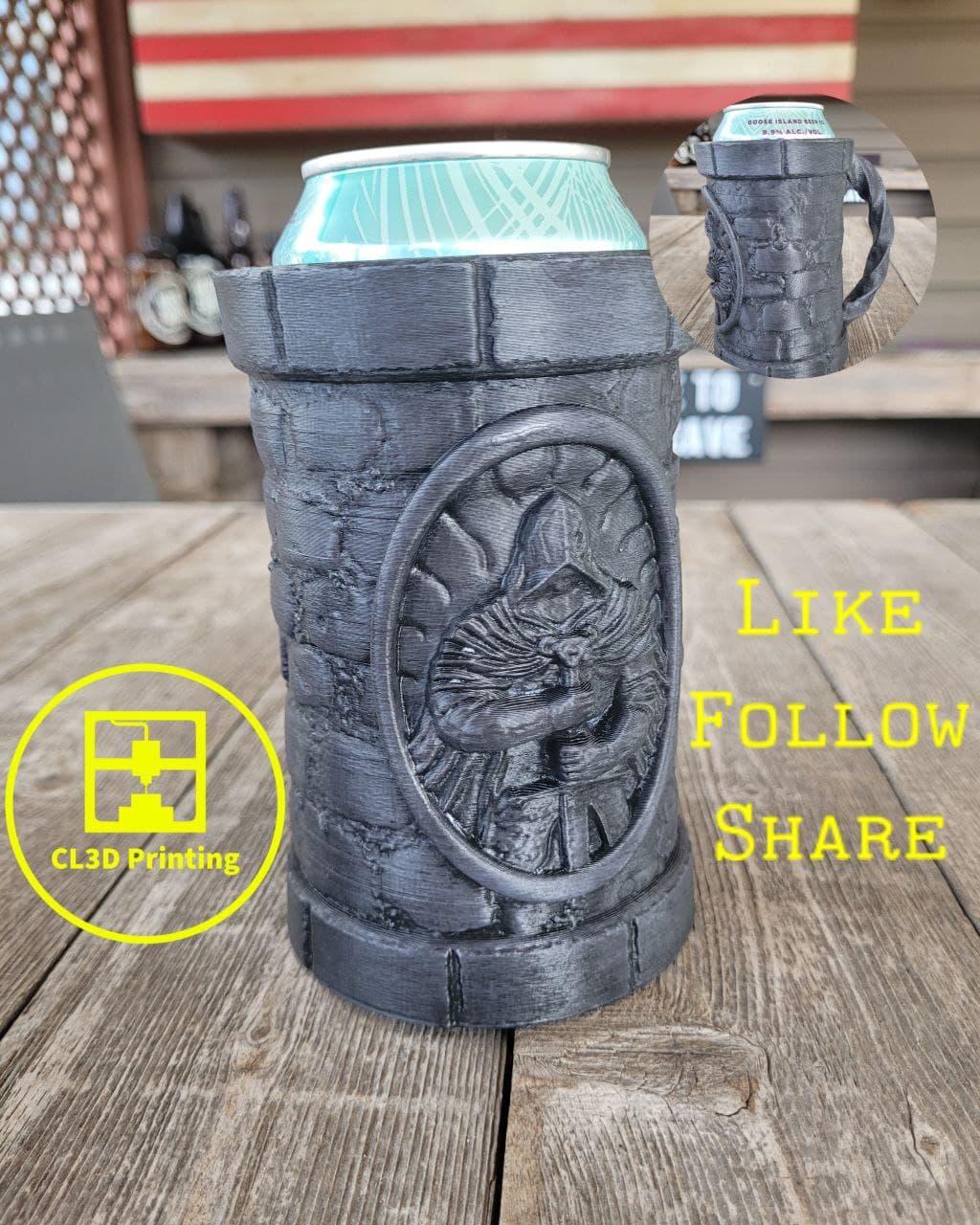 The Crusader Can Koozie with Wrought Iron Handle 3d model