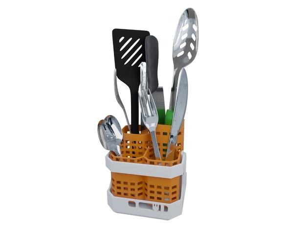 Futuristic Cutlery Drainer 3d model