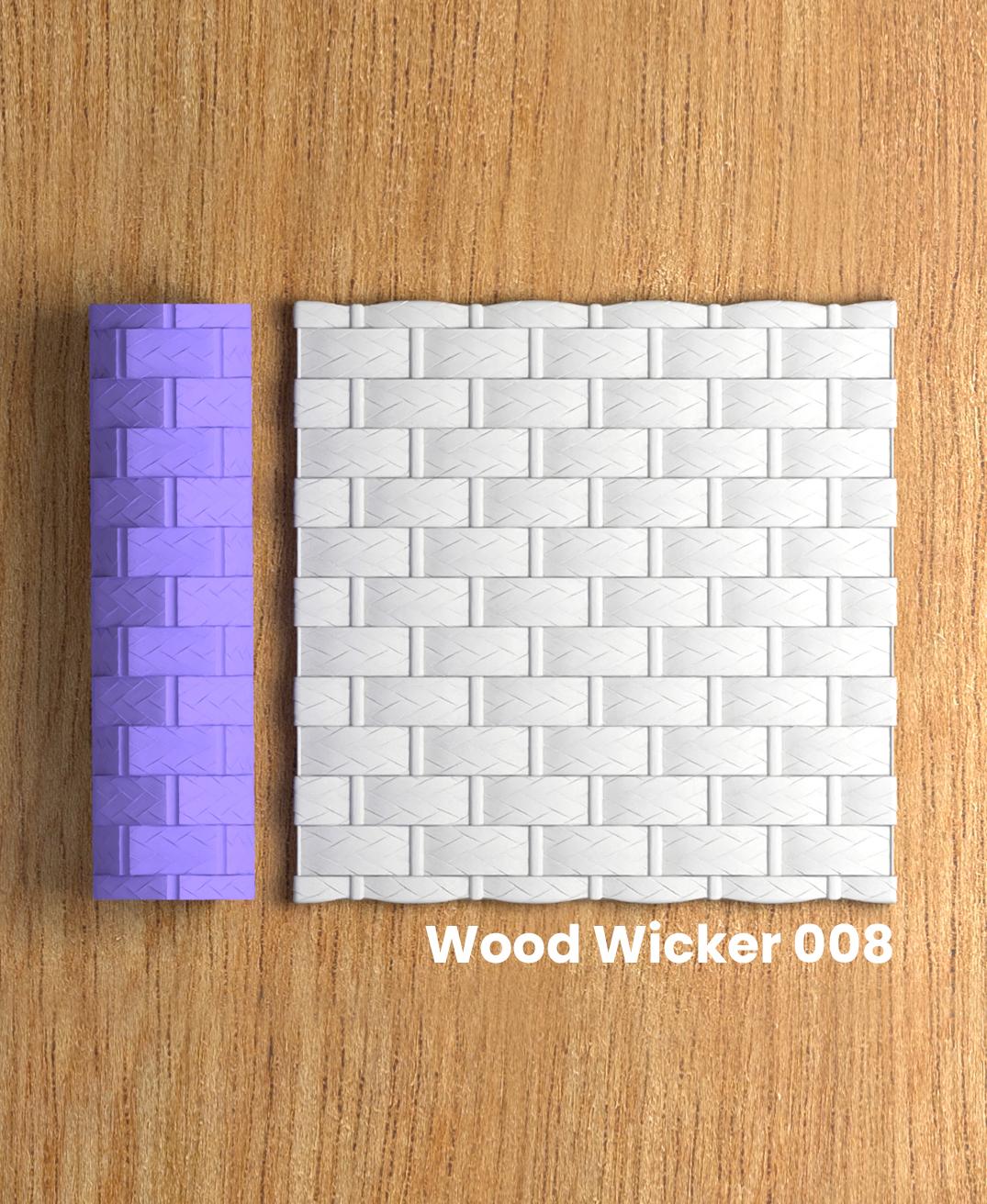 Collection Amethyst | Wood Wicker 008 | Polymer Clay Seamless Texture Roller 3d model